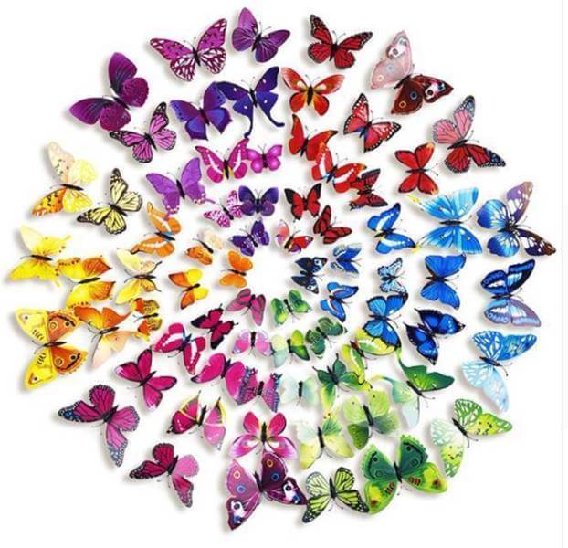 12-Pack 3D Butterfly Wall Decals, Purple Collection DIY Stickers Decor - Removable and Decorative Design - Image 9