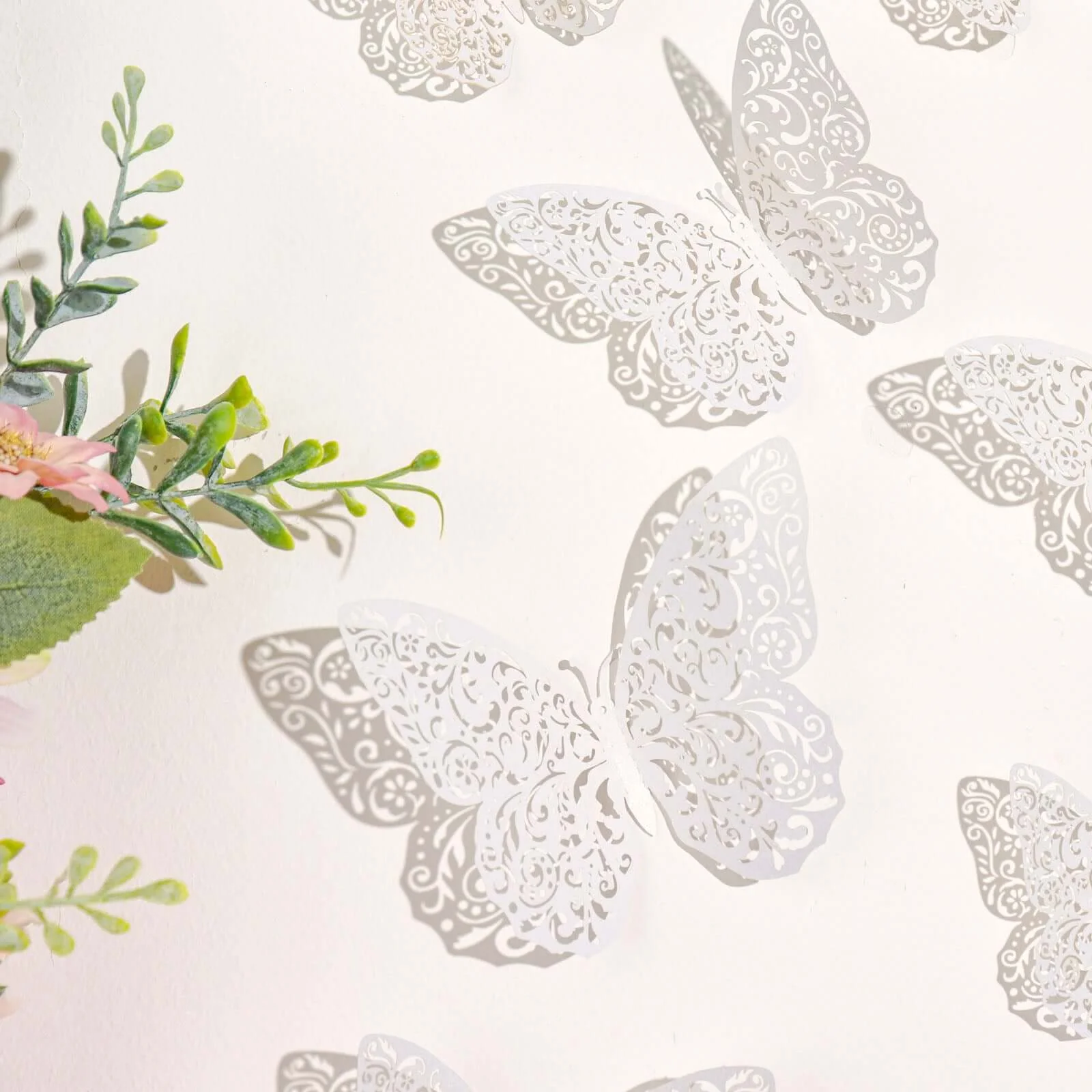 12-Pack 3D White Butterfly Wall Decals, DIY Removable Mural Stickers Cake Decorations - Versatile and Eye-Catching Design - Image 15