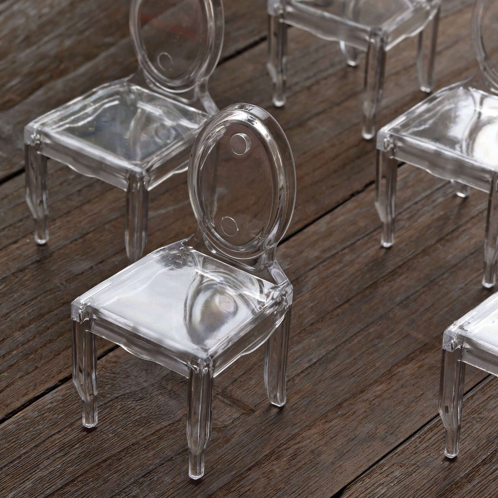 12 Pack Clear Plastic Mini Ghost Chair Party Favor Gift Holders, Candy Treat Display Stands 4" - Image 6