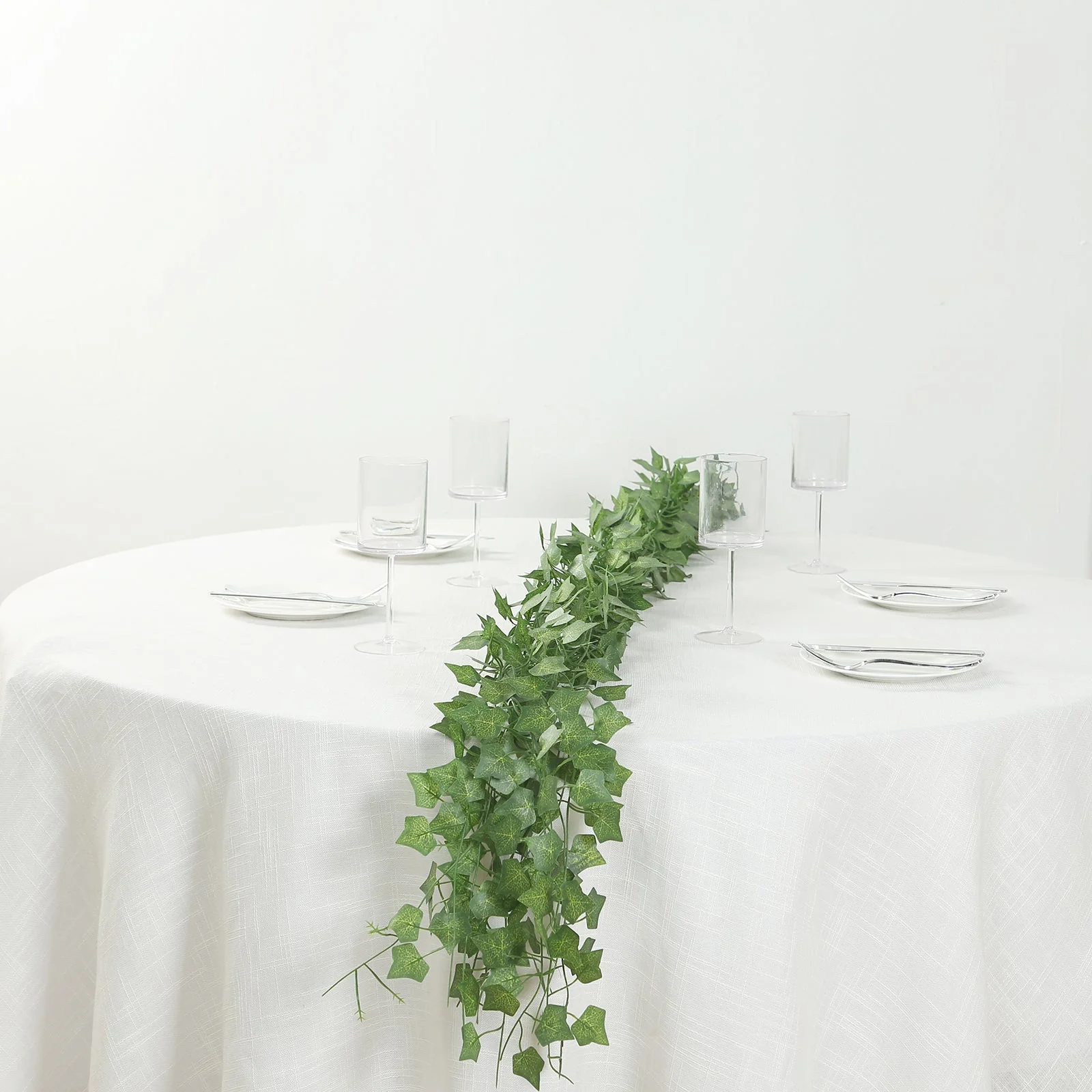 12 Pack Artificial Ivy Leaf Garland Silk Hanging Vines for Wedding, Party, Wall and Table Decor - 6.5ft - Image 9