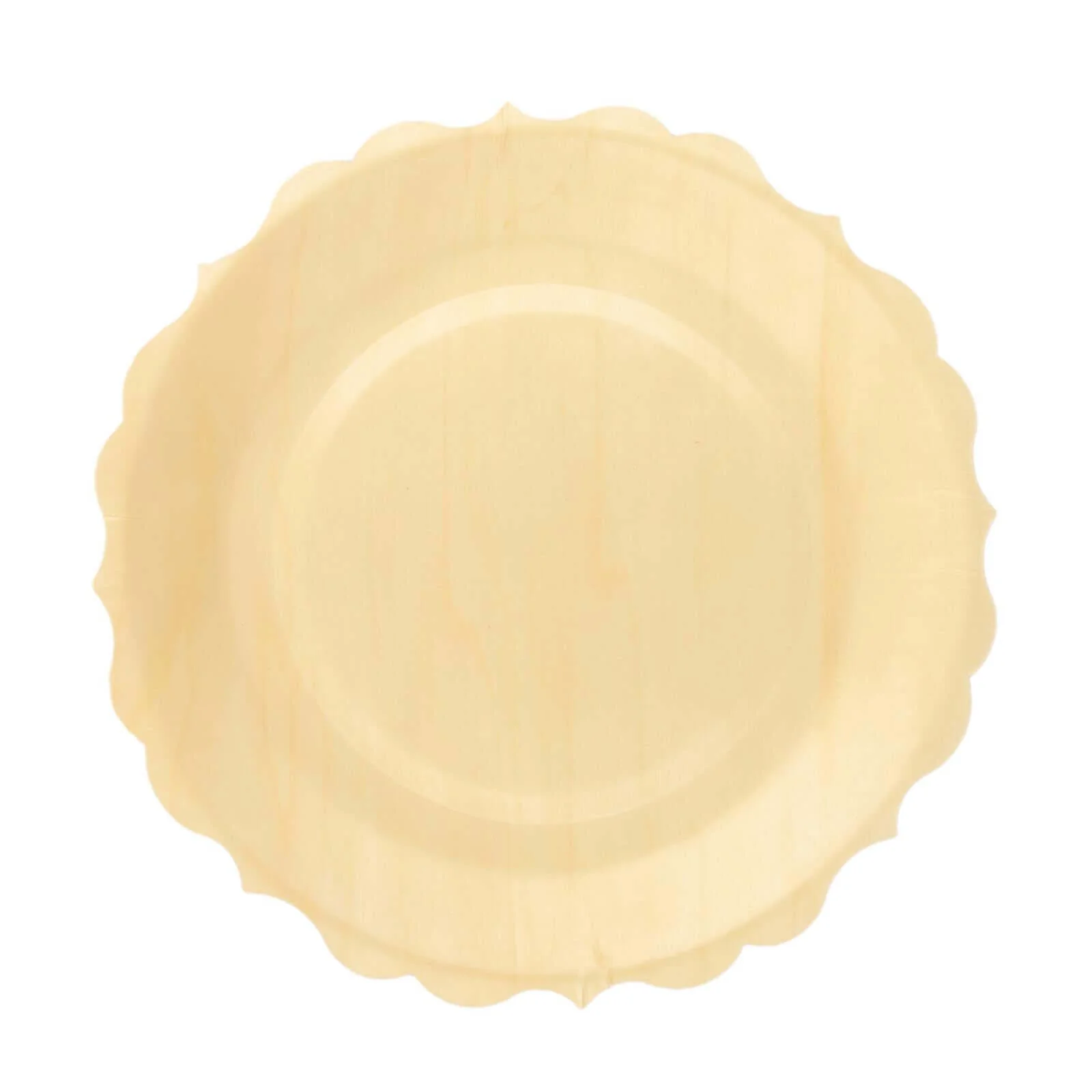 12-Pack Birchwood Round Dinner Plates 9" Natural with Scalloped Rim - Eco Friendly Wooden Disposable Plates for Rustic Themes & Outdoor Dining - Image 7
