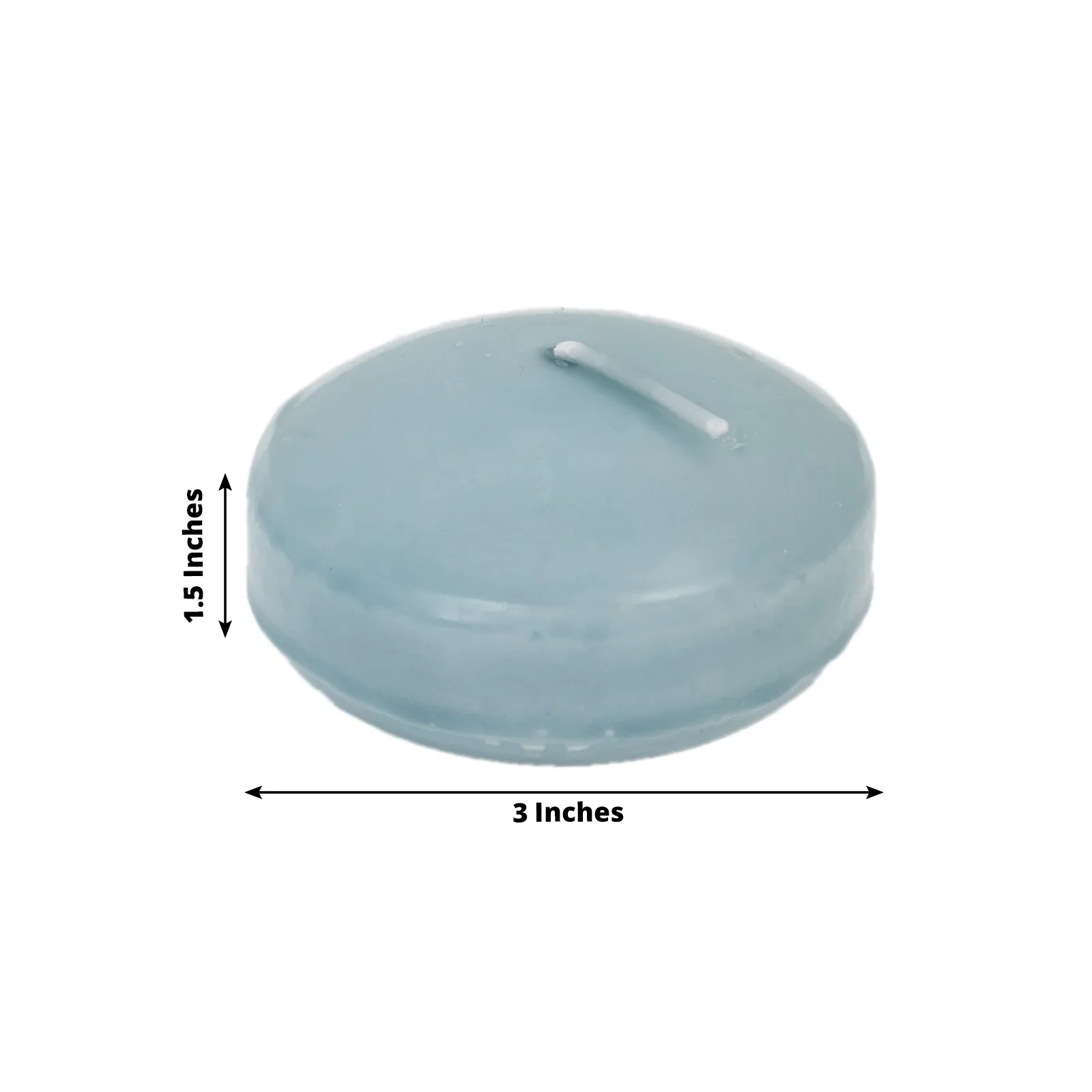 12 Pack Dusty Blue Floating Candles, 3" Unscented Dripless Wax Discs for Centerpieces - Image 3