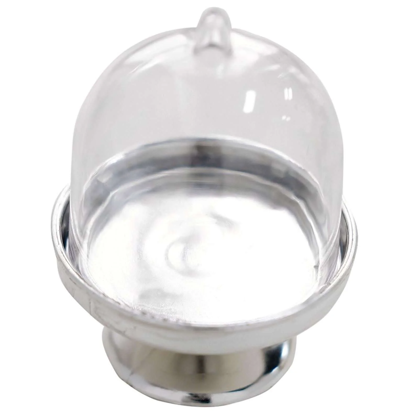 12-Pack Fillable Mini Pedestal Candy Container 3" Clear Silver - Candy Treat Favor Containers with Dome Lid - Image 7