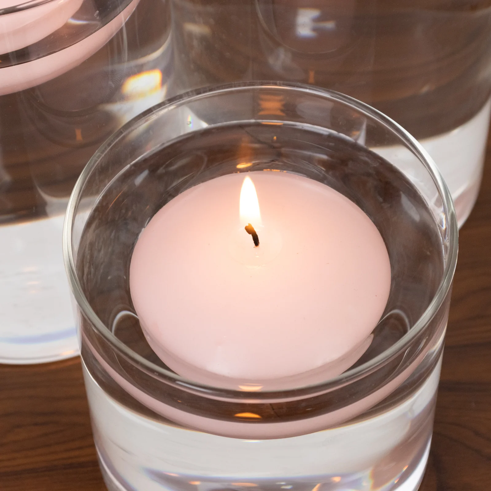 12 Pack Blush Floating Candles, 3" Unscented Dripless Wax Discs for Centerpieces - Image 7