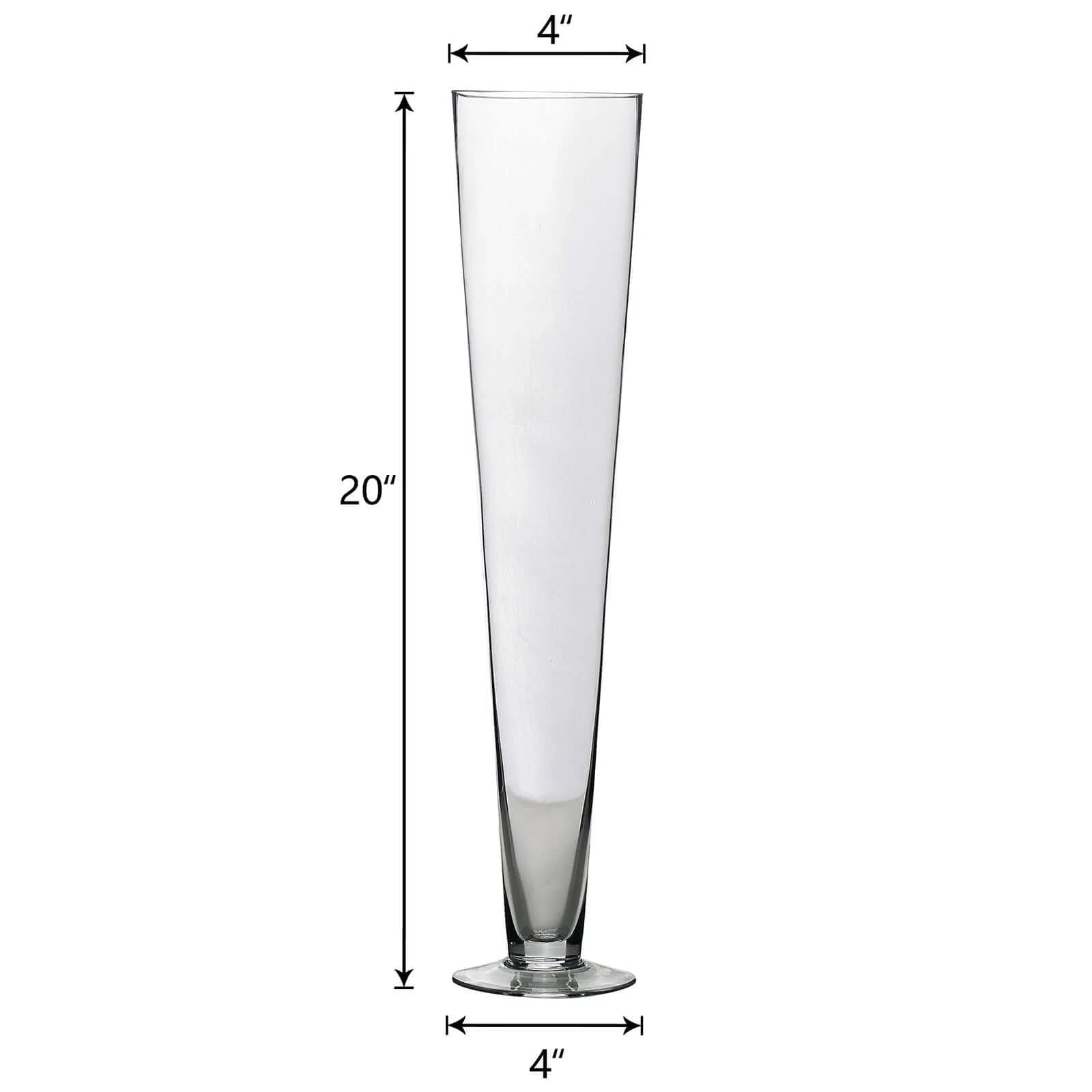 12-Pack Glass Trumpet Vases 20" Clear - Heavy Duty Design for Polished Floral Centerpieces - Image 3