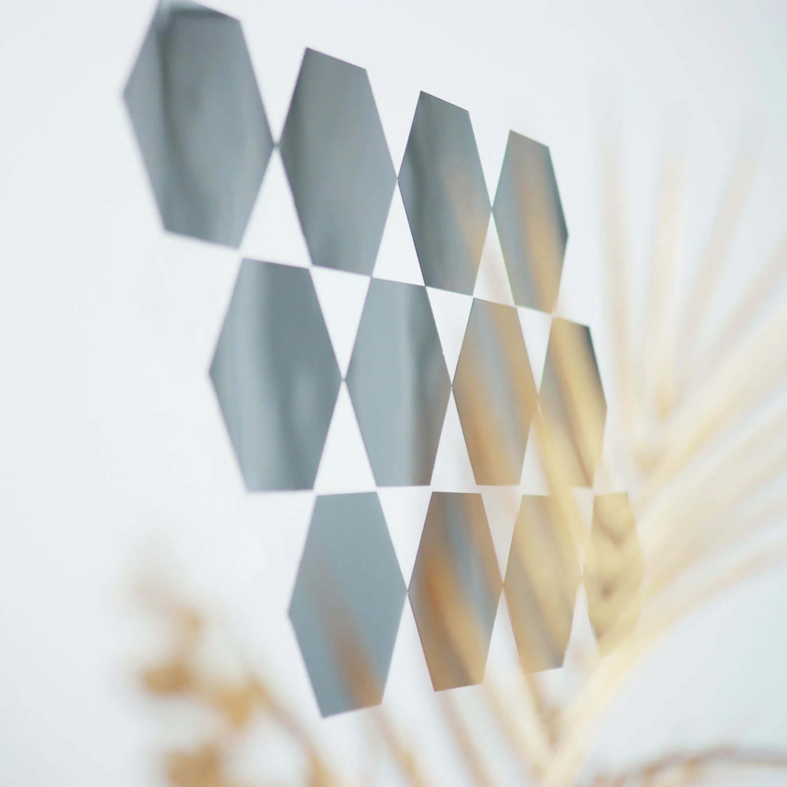12 Pack Hexagon Acrylic Mirror Wall Stickers, Removable Wall Decals For Home Decor - 7" - Image 9