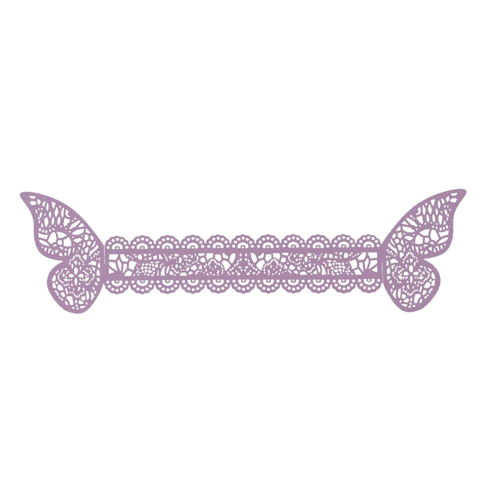 12-Pack Paper Napkin Rings Lavender Shimmery Butterfly Laser Cut - Serviette Holders and Chair Sash Bows - Image 3