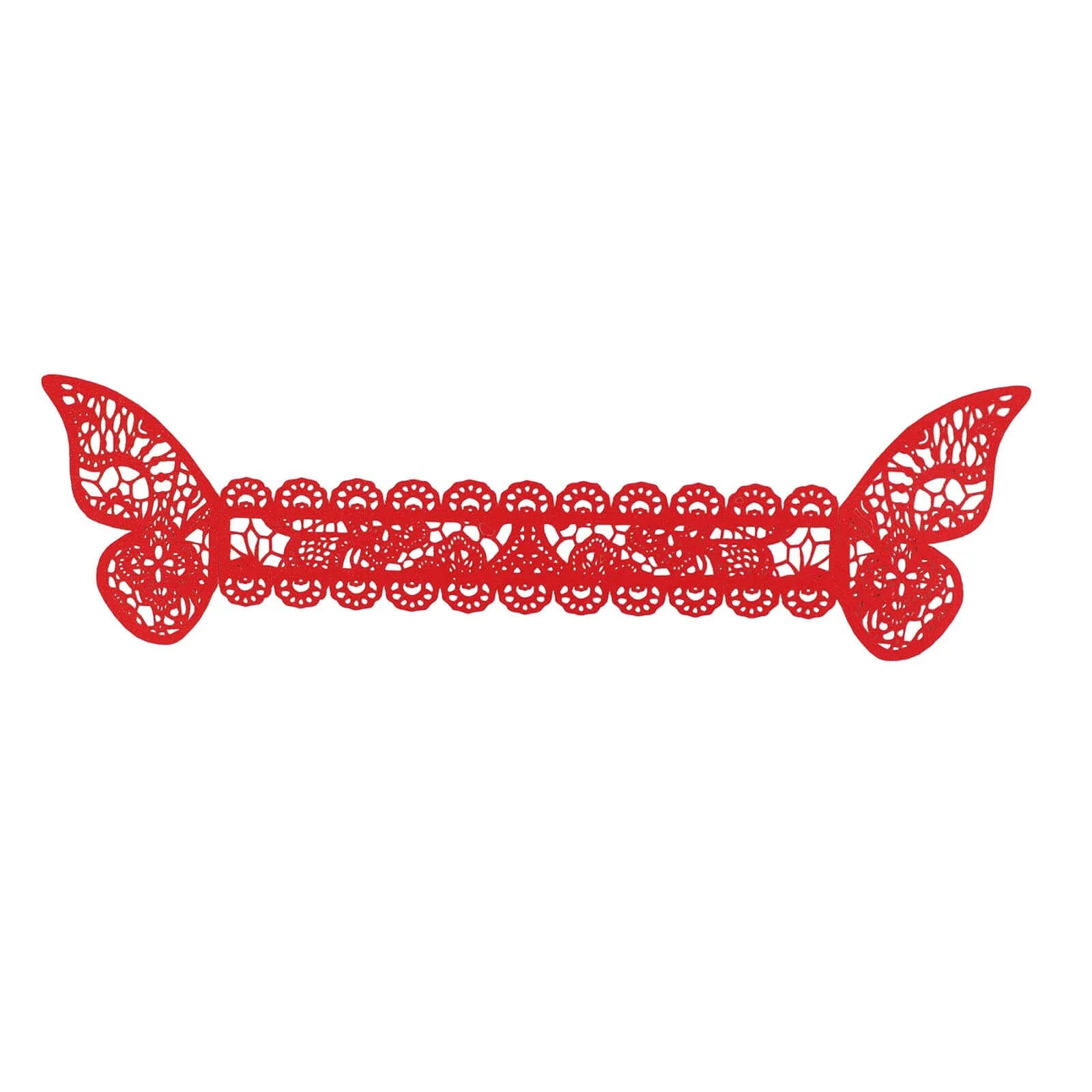 12-Pack Paper Napkin Rings Red Shimmery Butterfly Laser Cut - Serviette Holders and Chair Sash Bows - Image 7