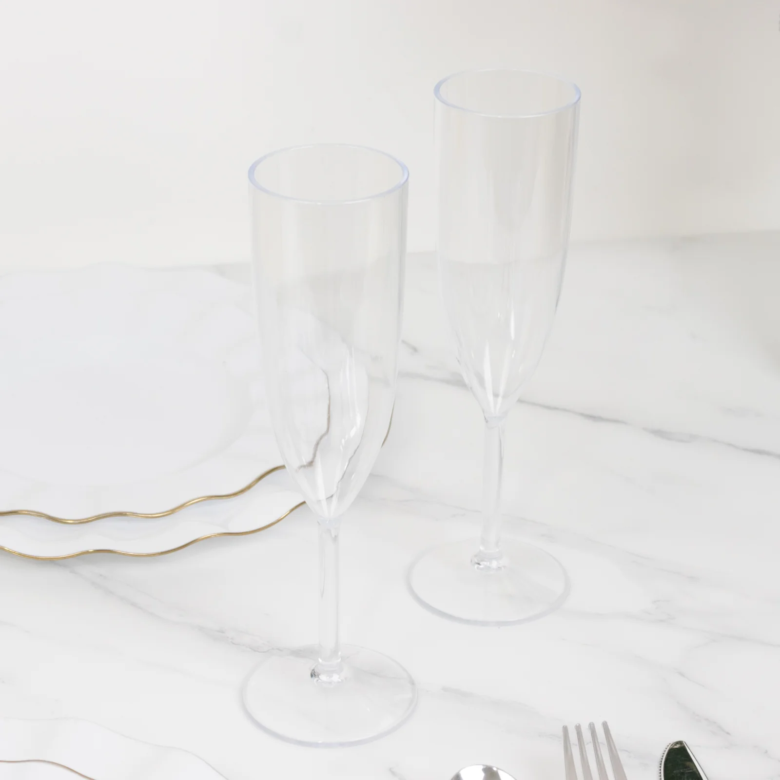 12-Pack Shatterproof Plastic Champagne Flutes – 6oz Clear Reusable Toasting Glasses for Parties, Weddings & Events - Image 7