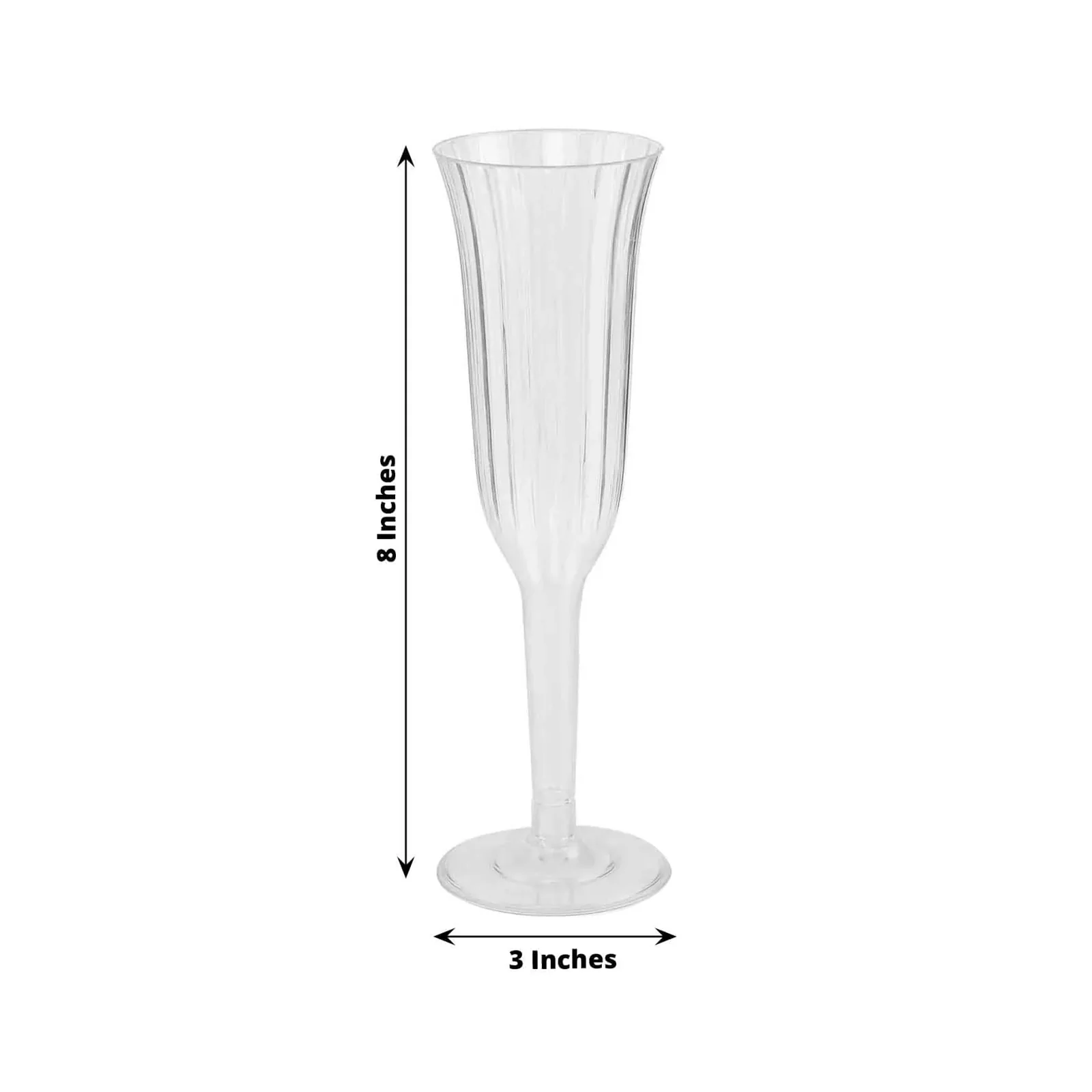 12-Pack Plastic Champagne Flutes 6oz Clear Flared Design - Disposable Glasses with Detachable Base - Image 3