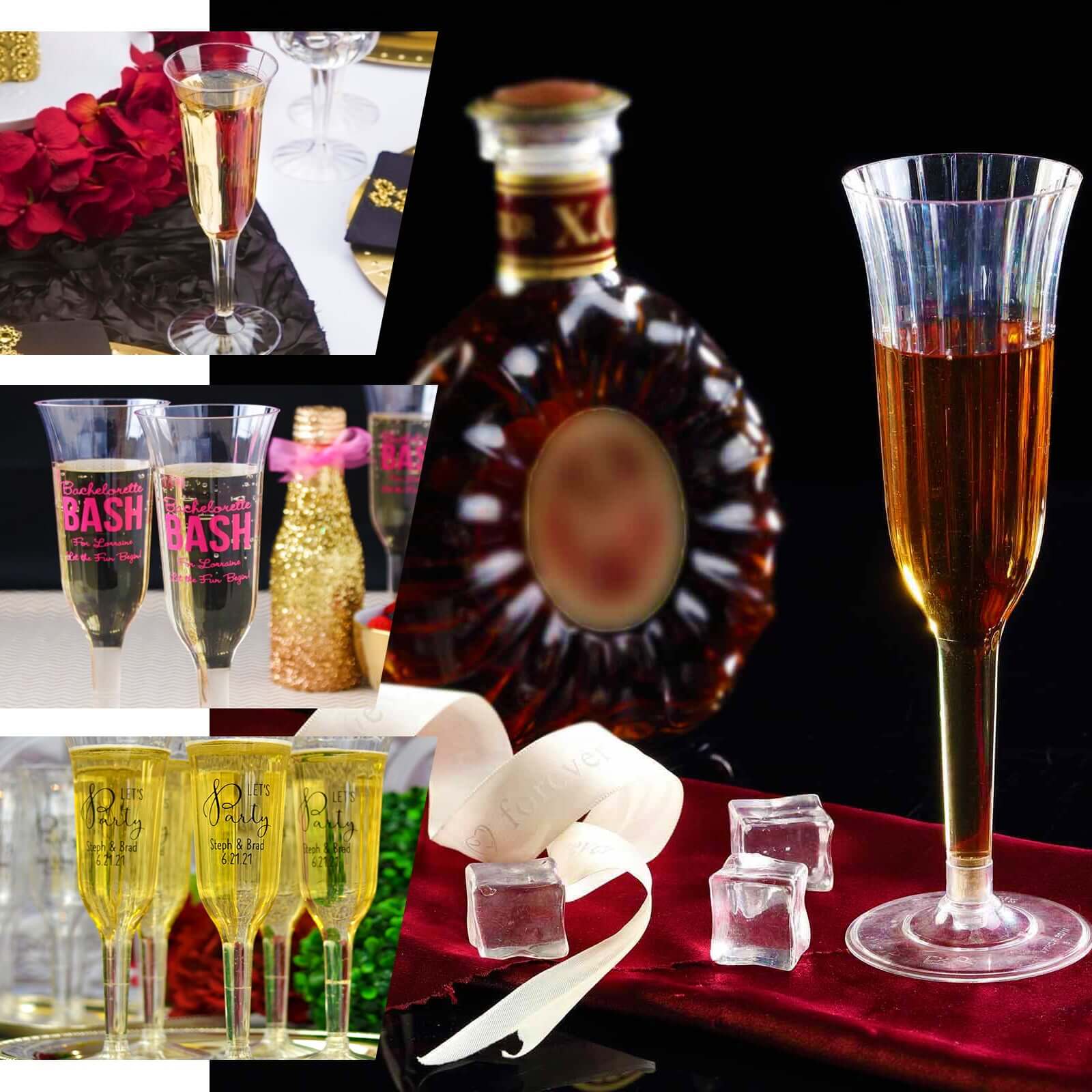12-Pack Plastic Champagne Flutes 6oz Clear Flared Design - Disposable Glasses with Detachable Base - Image 5