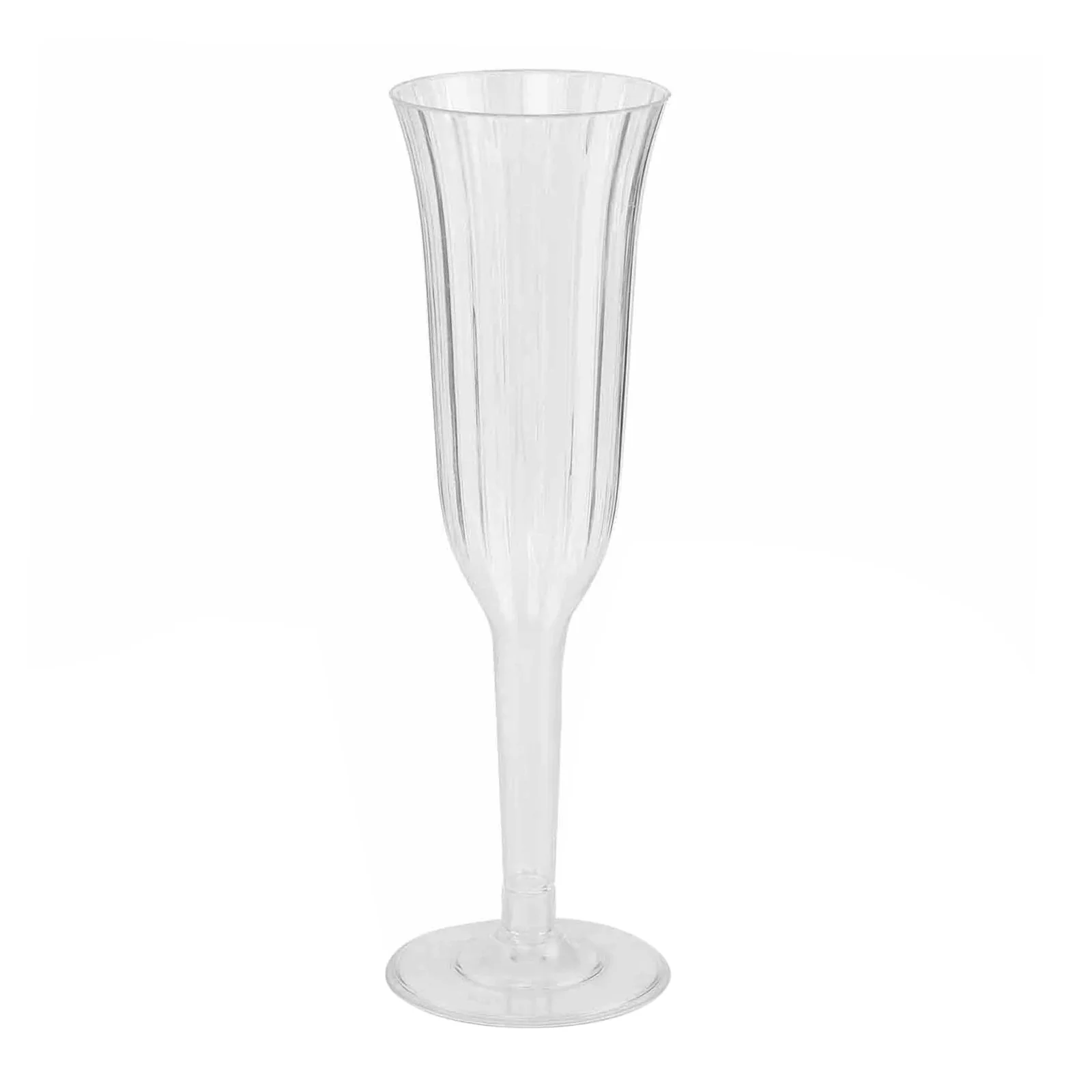 12-Pack Plastic Champagne Flutes 6oz Clear Flared Design - Disposable Glasses with Detachable Base - Image 7
