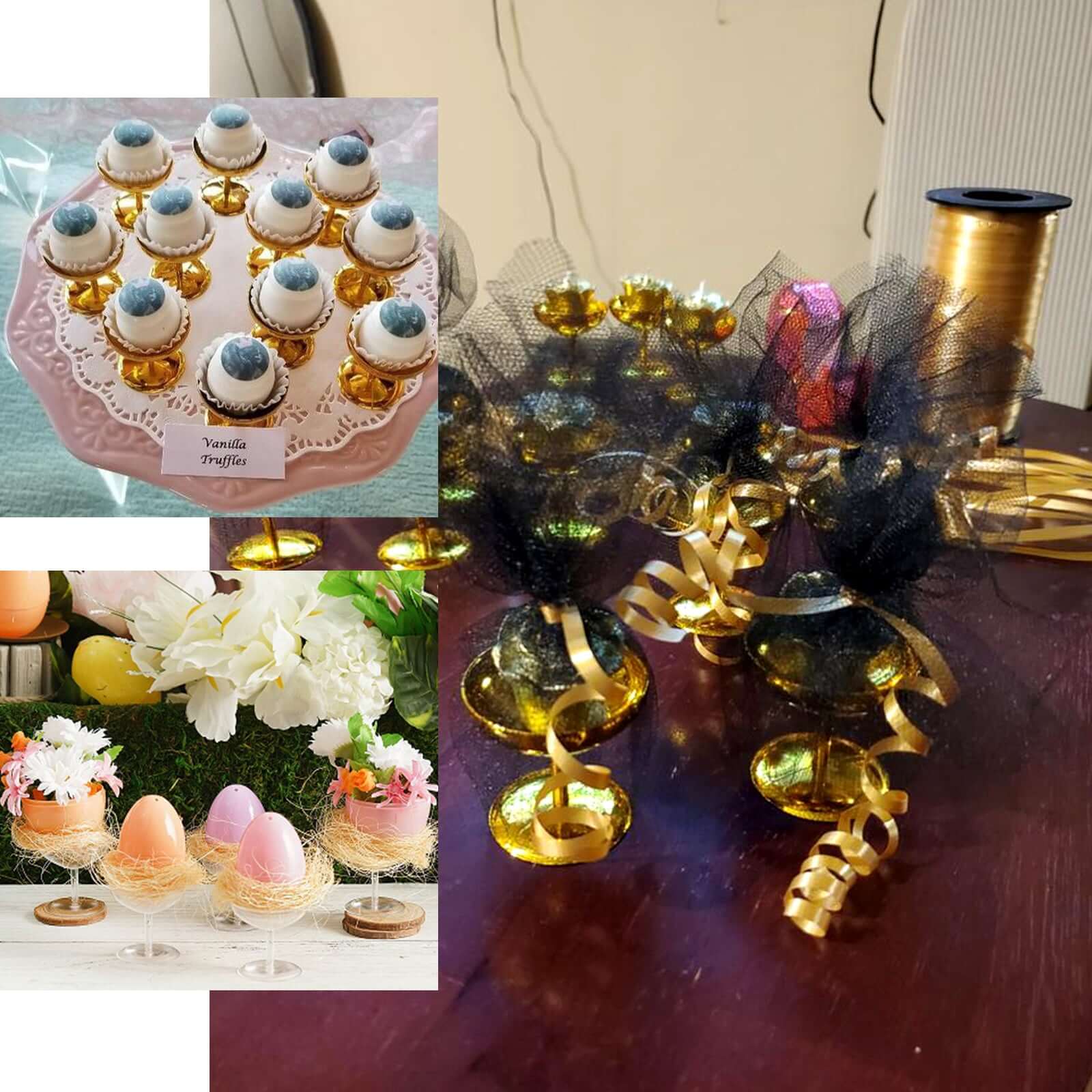 12-Pack Plastic Dessert Cup Candy Dishes 2" Clear - Mini Treat Party Favor Pedestal Stands - Image 5