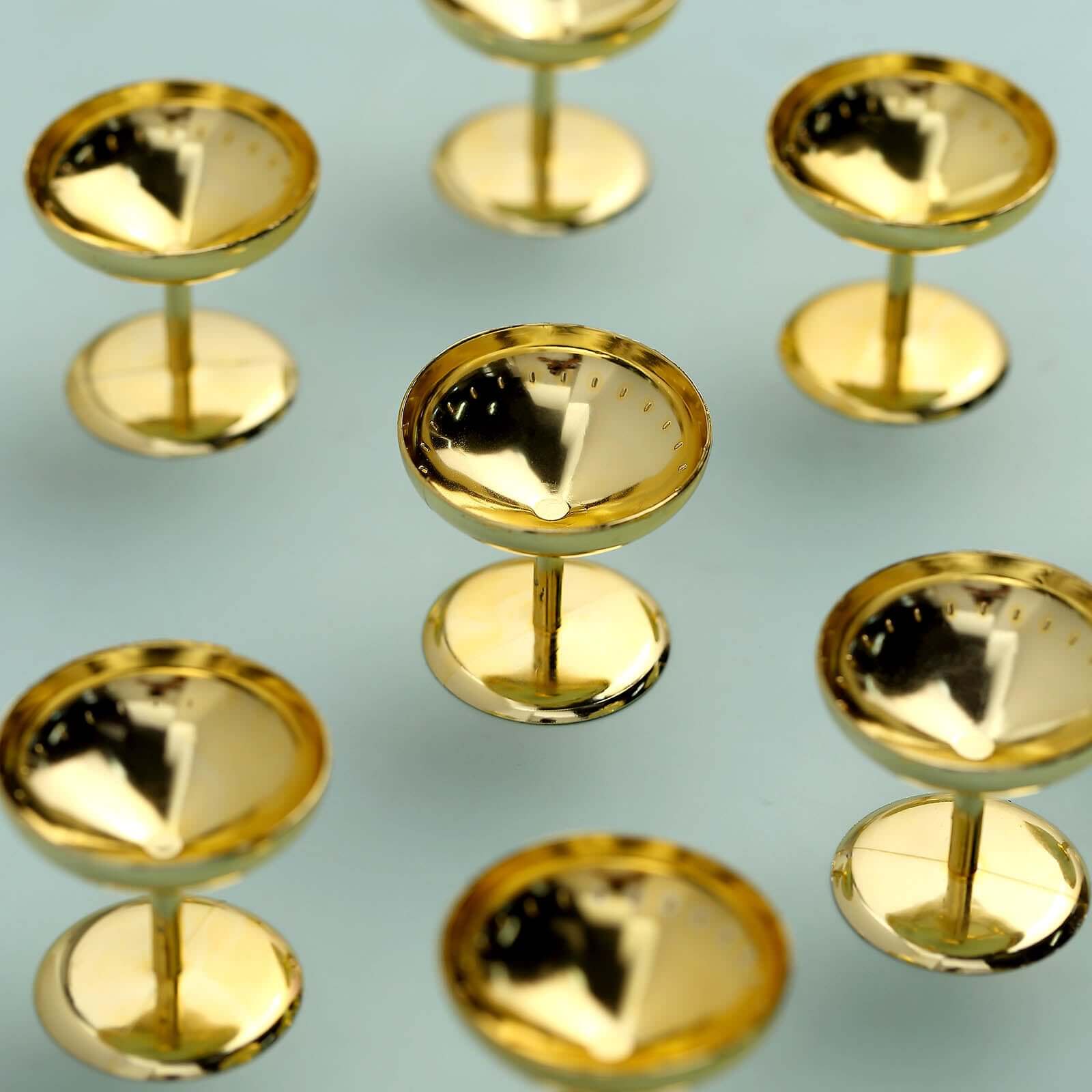 12-Pack Plastic Dessert Cup Candy Dishes 2" Gold - Mini Treat Party Favor Pedestal Stands - Image 8