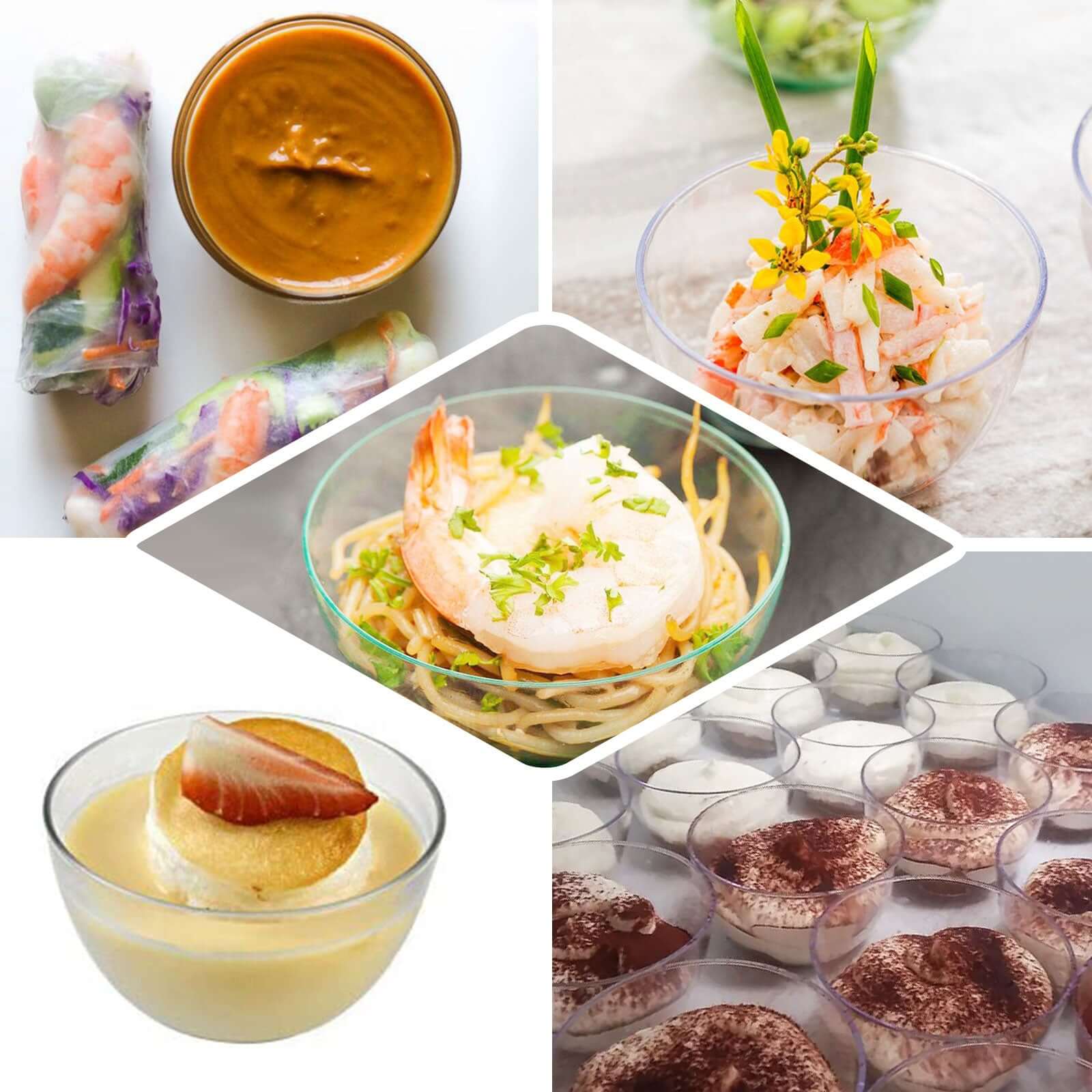 12-Pack Plastic Mini Snack Bowls 4oz Clear - Small Disposable Bowls for Treats - Image 5