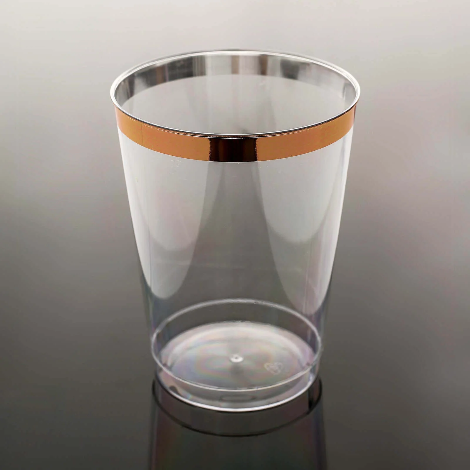 12-Pack Plastic Party Cups 10oz Clear with Rose Gold Rim - Versatile Disposable Tumblers for Events & Outdoor Gatherings - Image 13