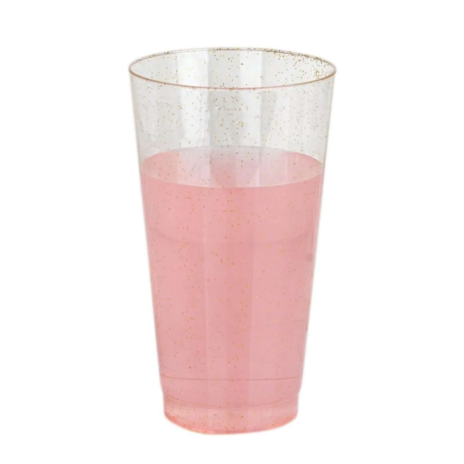 12-Pack Plastic Party Cups 17oz Gold Glitter - Disposable Drinking Tumblers 6" - Image 6