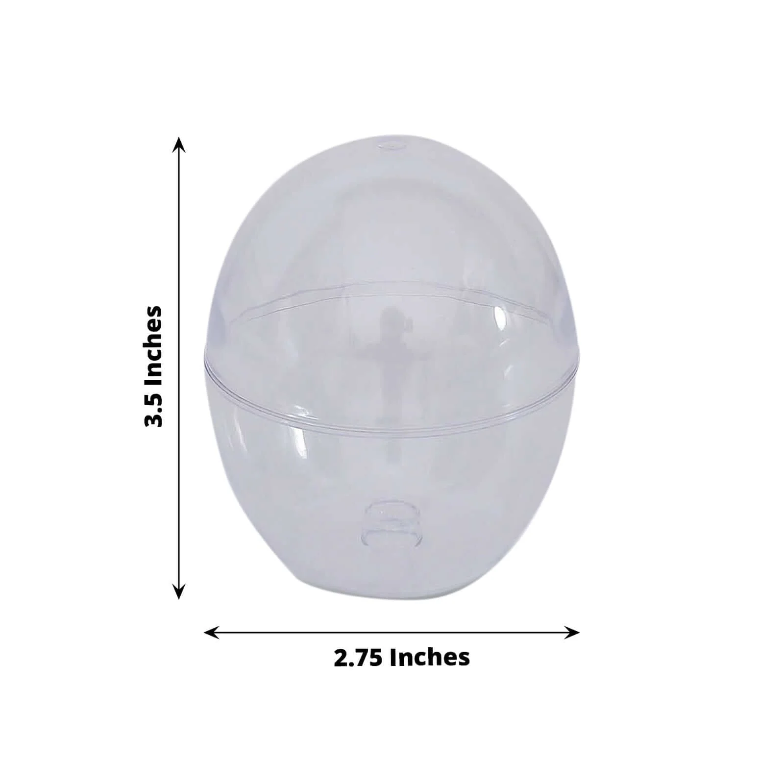 12-Pack Plastic Party Favor Cup Containers 4oz Clear Egg Shape Design - Disposable Mini Dessert Cups with Dome Lids for Candies, Nuts & Small Treats - Image 3