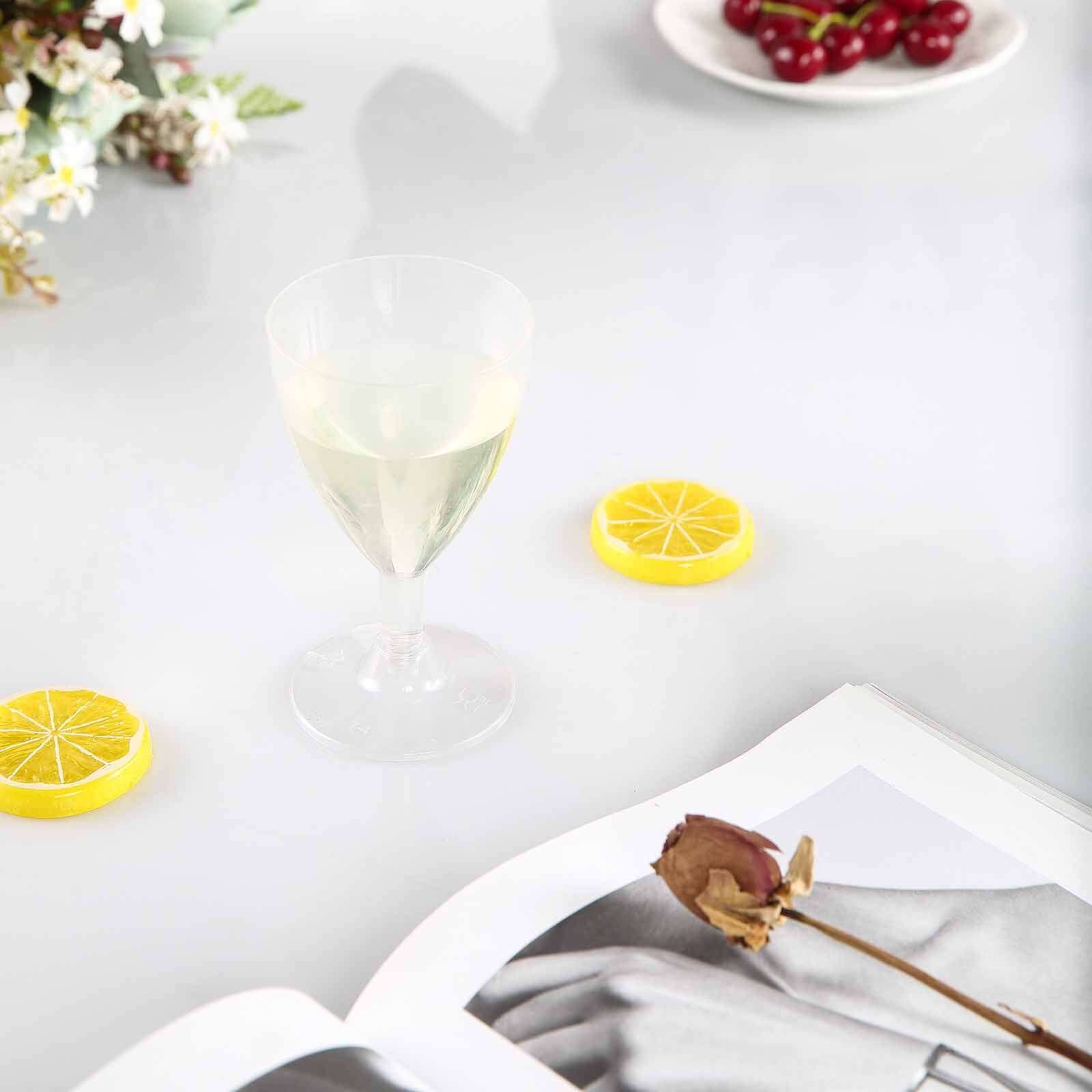 12-Pack Plastic Wine Glasses 6oz Clear Short Hollow Stem - Disposable Cups for Events - Image 13