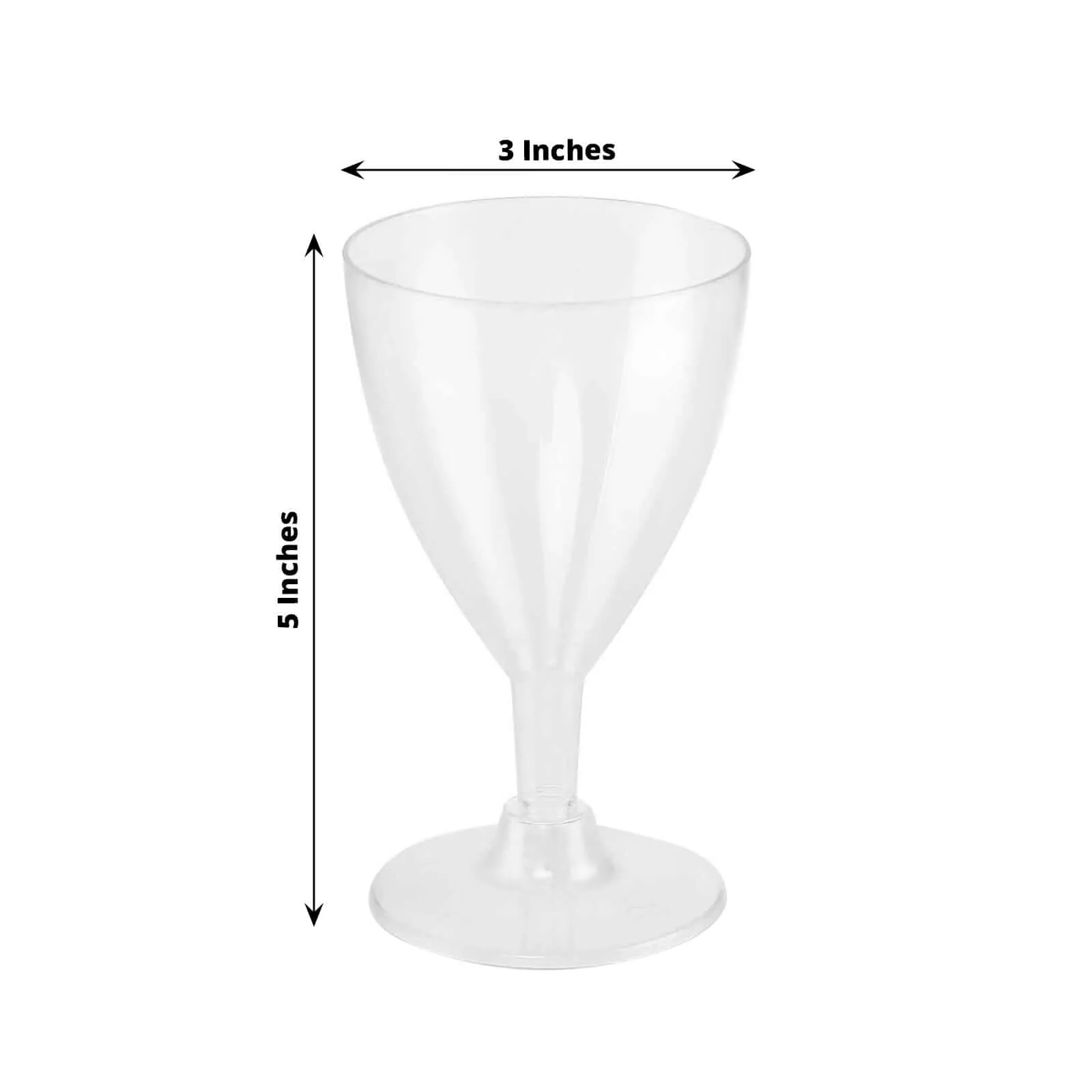 12-Pack Plastic Wine Glasses 6oz Clear Short Hollow Stem - Disposable Cups for Events - Image 3