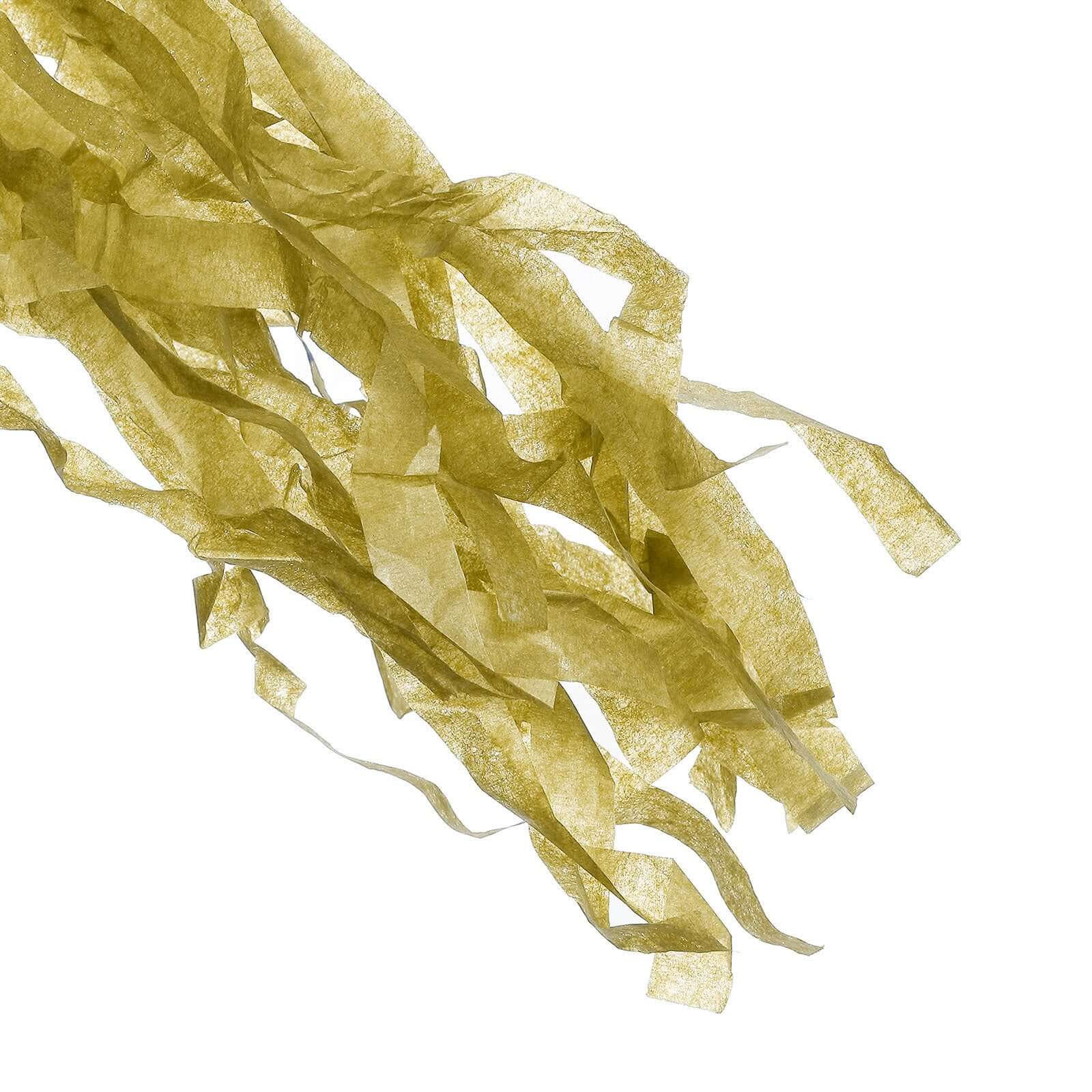 12 Pack Pre-Tied Gold Paper Fringe Tassels With Garland String, Hanging Streamer Banner - Image 10