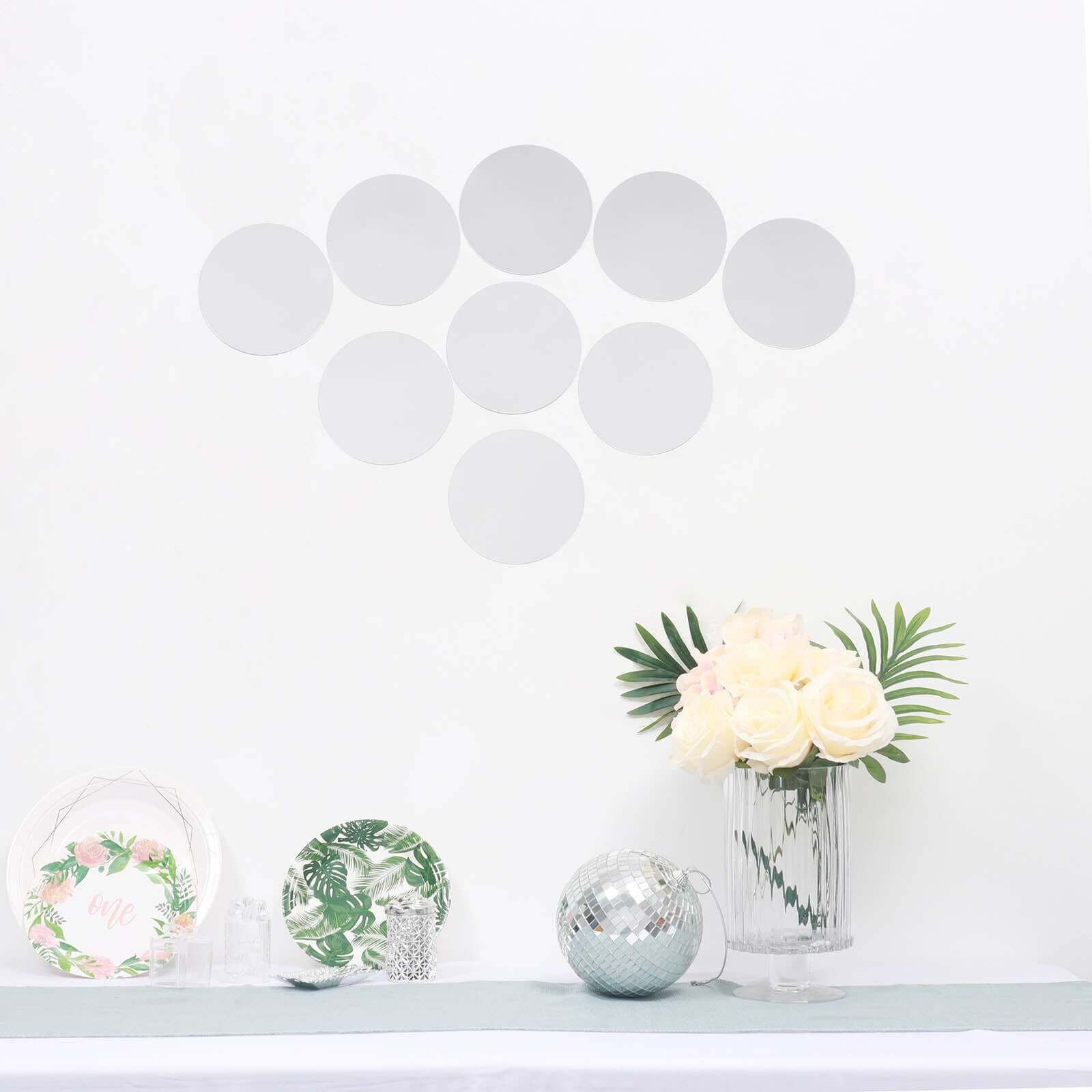 12 Pack Round Acrylic Mirror Wall Stickers, Removable Wall Decals For Home Decor - 6" - Image 14