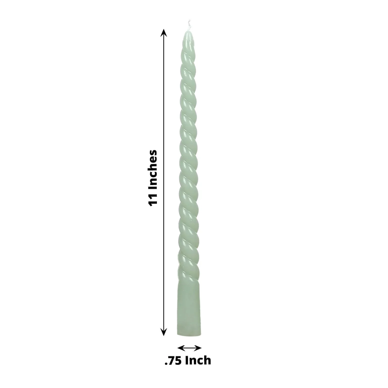 12 Pack Sage Green Premium Spiral Long Burn Wick Taper Candles, Tall Unscented Wax Dinner Candle Sticks 11" - Image 2