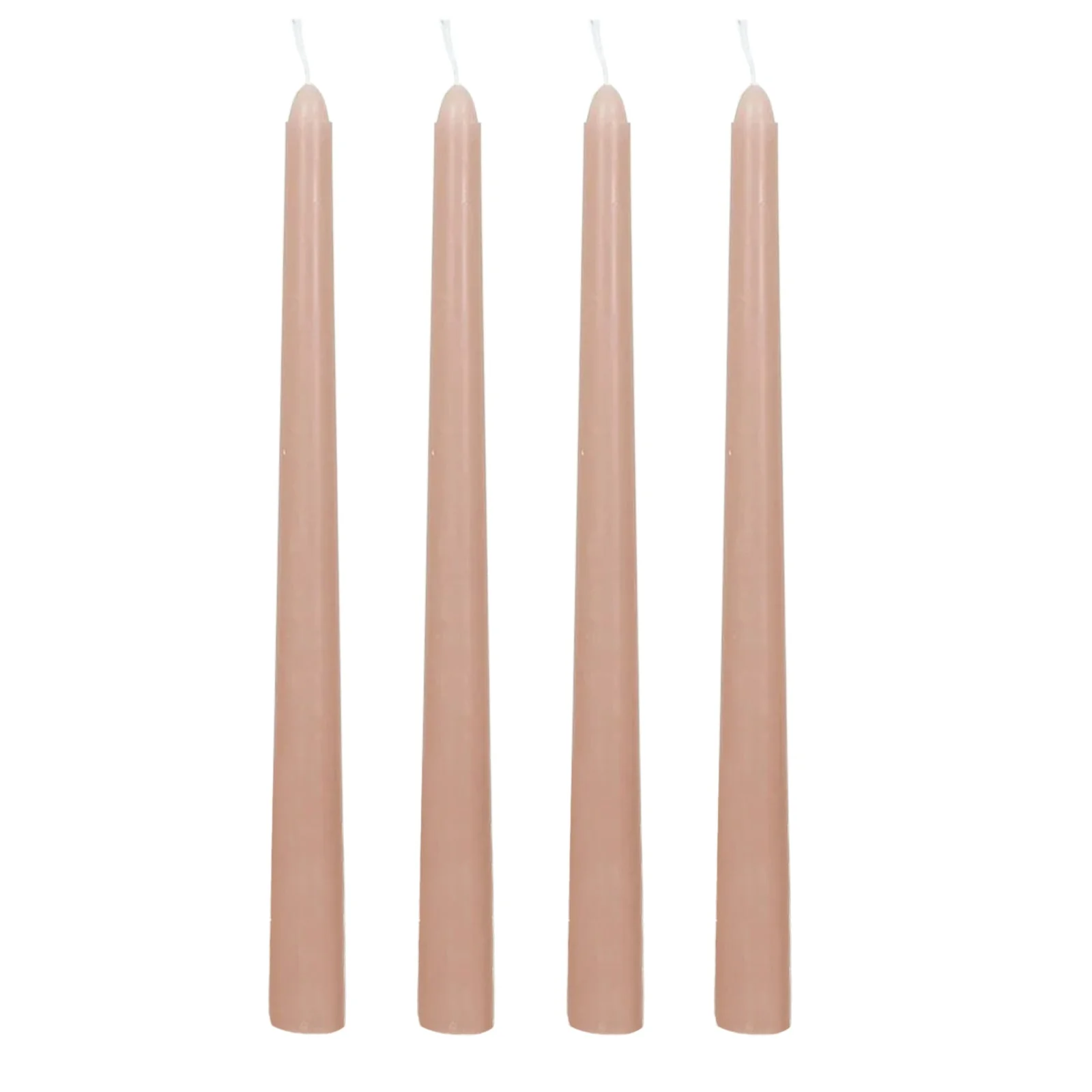 10-Pack Taper Candles 10" Premium Wax Design Dusty Rose - Unscented Candles - Image 5