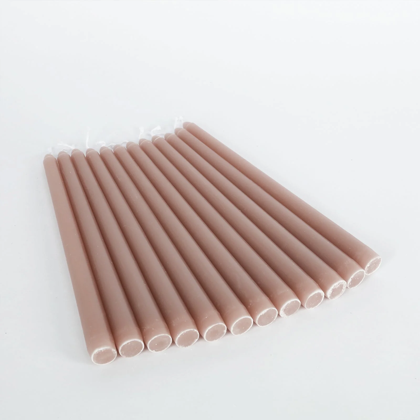 10-Pack Taper Candles 10" Premium Wax Design Dusty Rose - Unscented Candles - Image 7