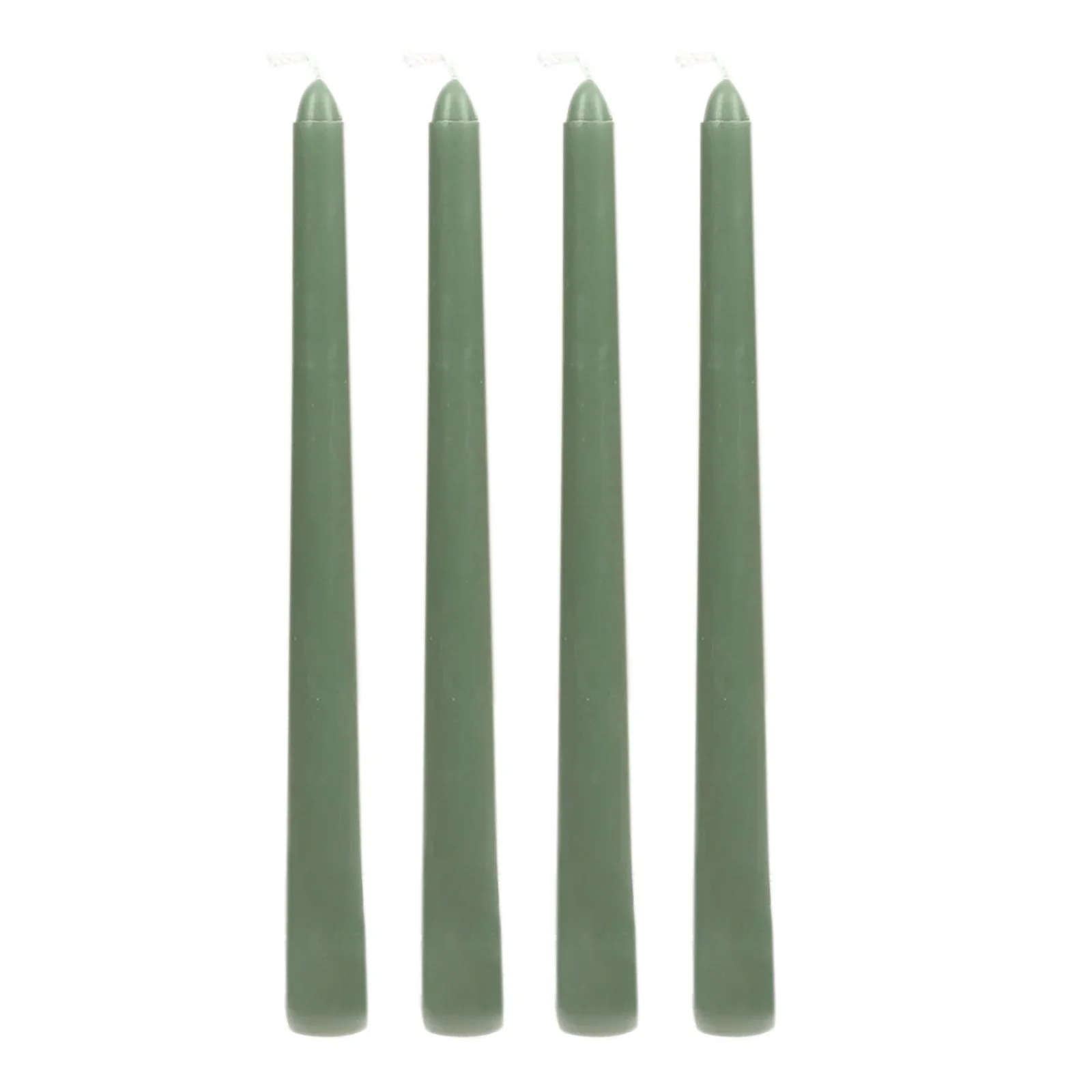 10-Pack Taper Candles 10" Premium Wax Design Dusty Sage Green - Unscented Candles - Image 6