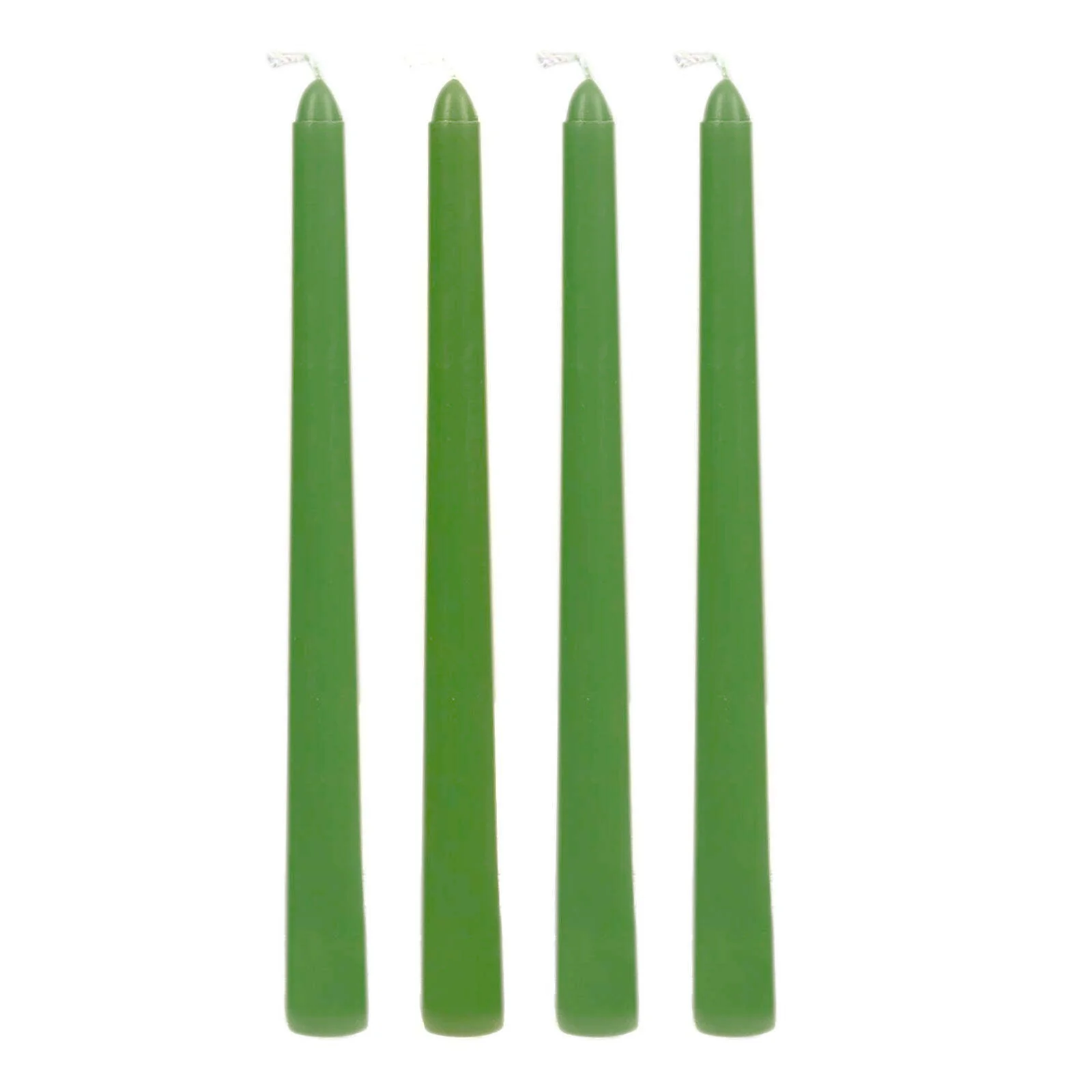 10-Pack Taper Candles 10" Premium Wax Design Green - Unscented Candles - Image 6