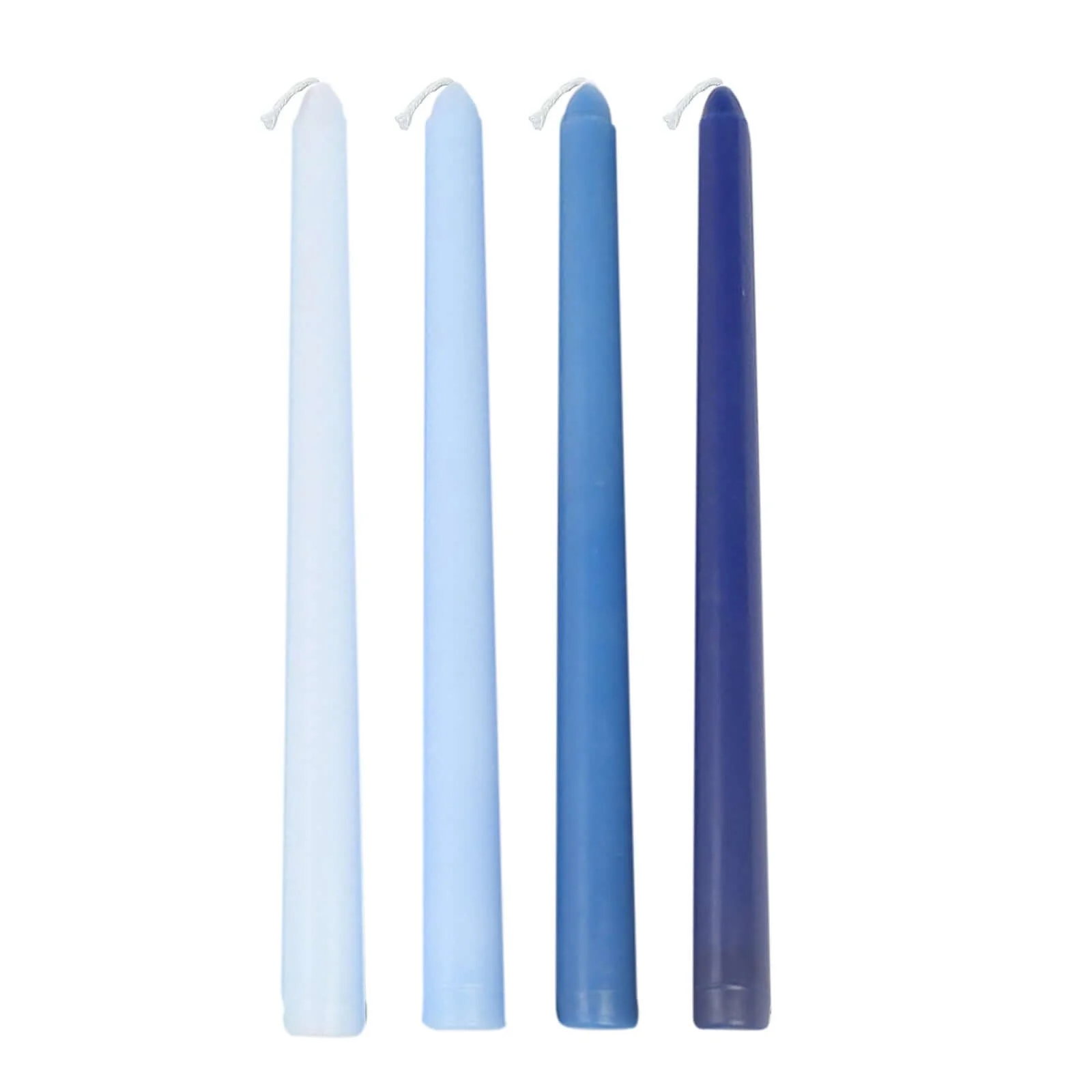 12-Pack Taper Candles 10" Premium Wax Design Mixed Blue - Unscented Candles for Sophisticated Decor - Image 6