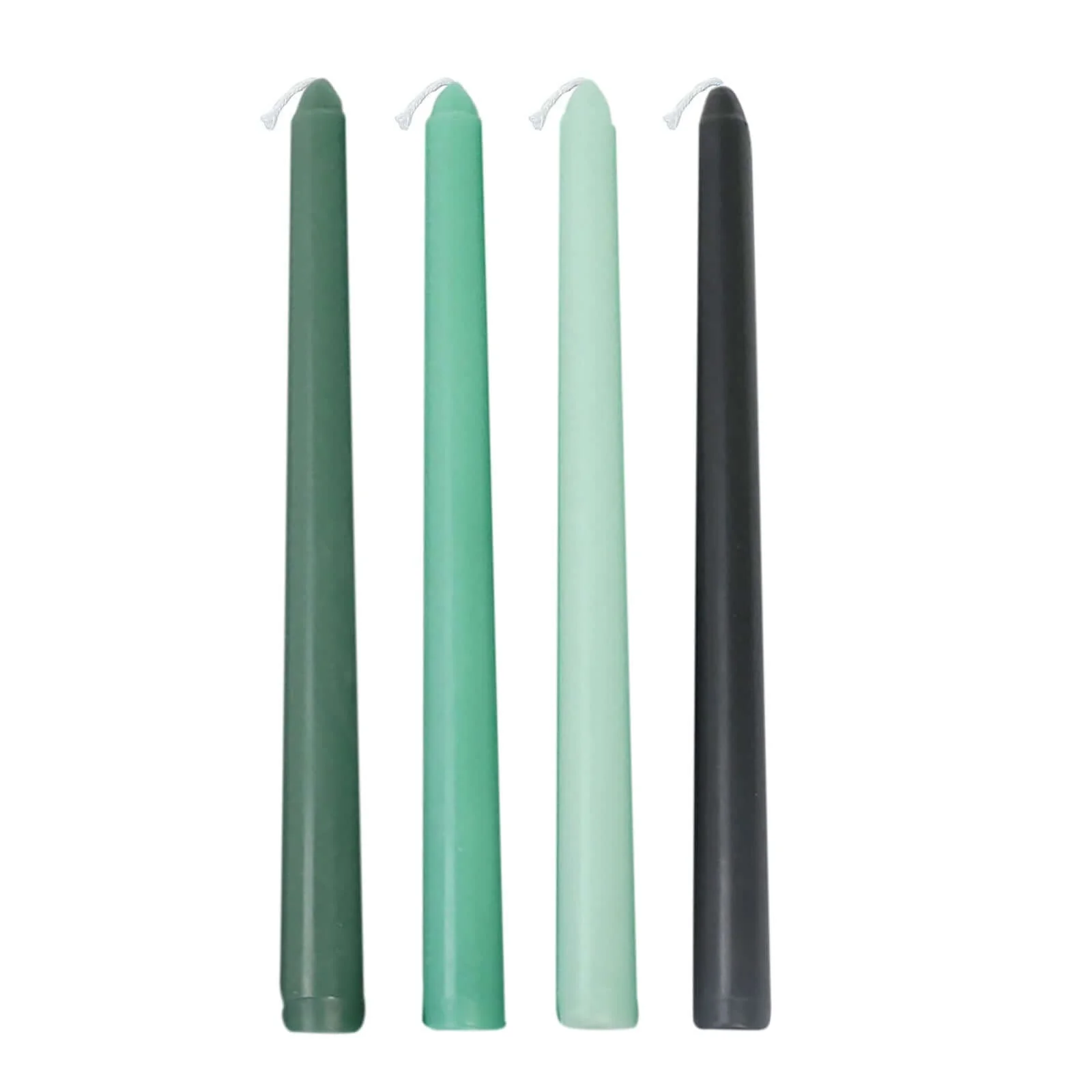 12-Pack Taper Candles 10" Premium Wax Design Mixed Green - Unscented Candles for Sophisticated Decor - Image 6