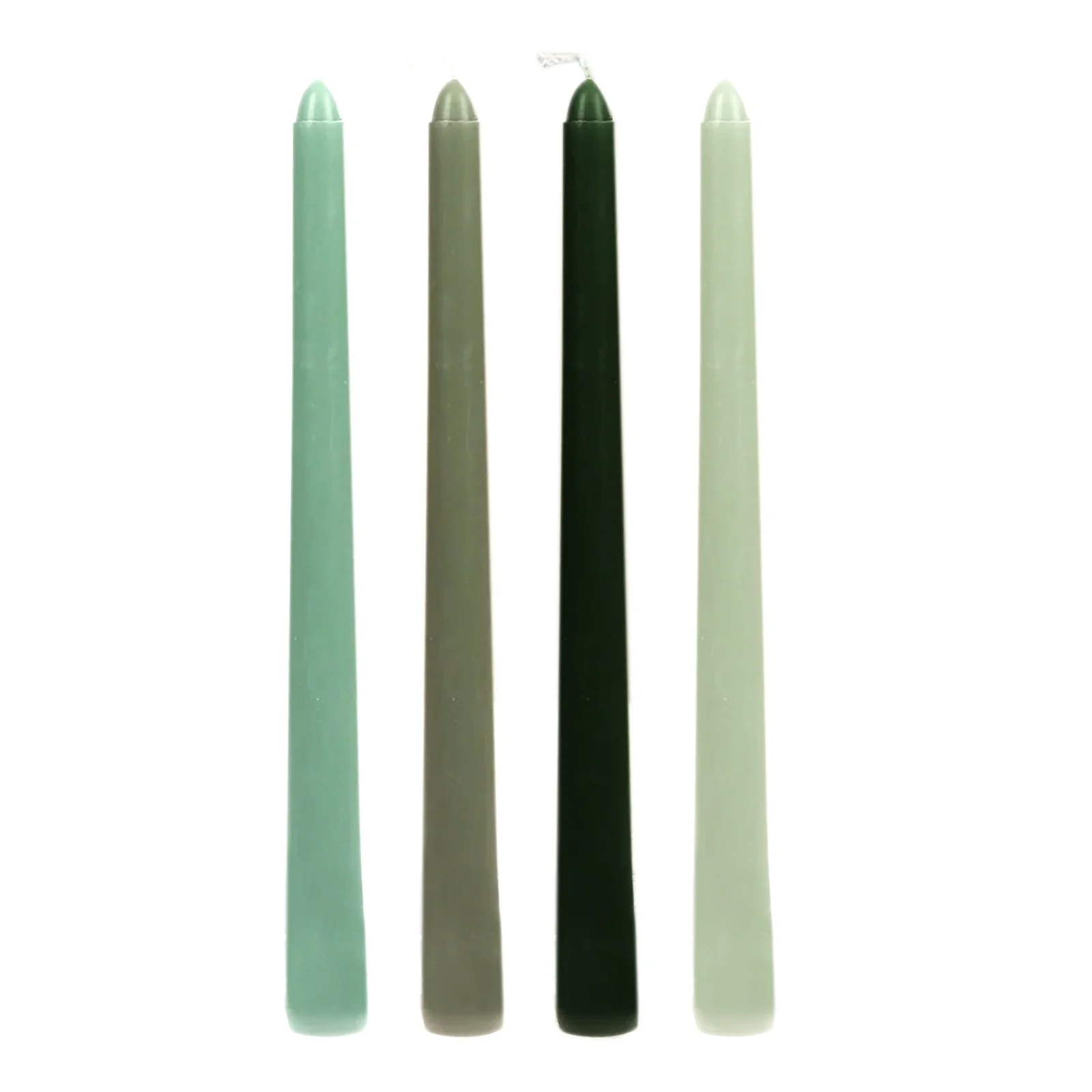 12-Pack Taper Candles 10" Premium Wax Design Mixed Sage Green - Unscented Candles for Sophisticated Decor - Image 5