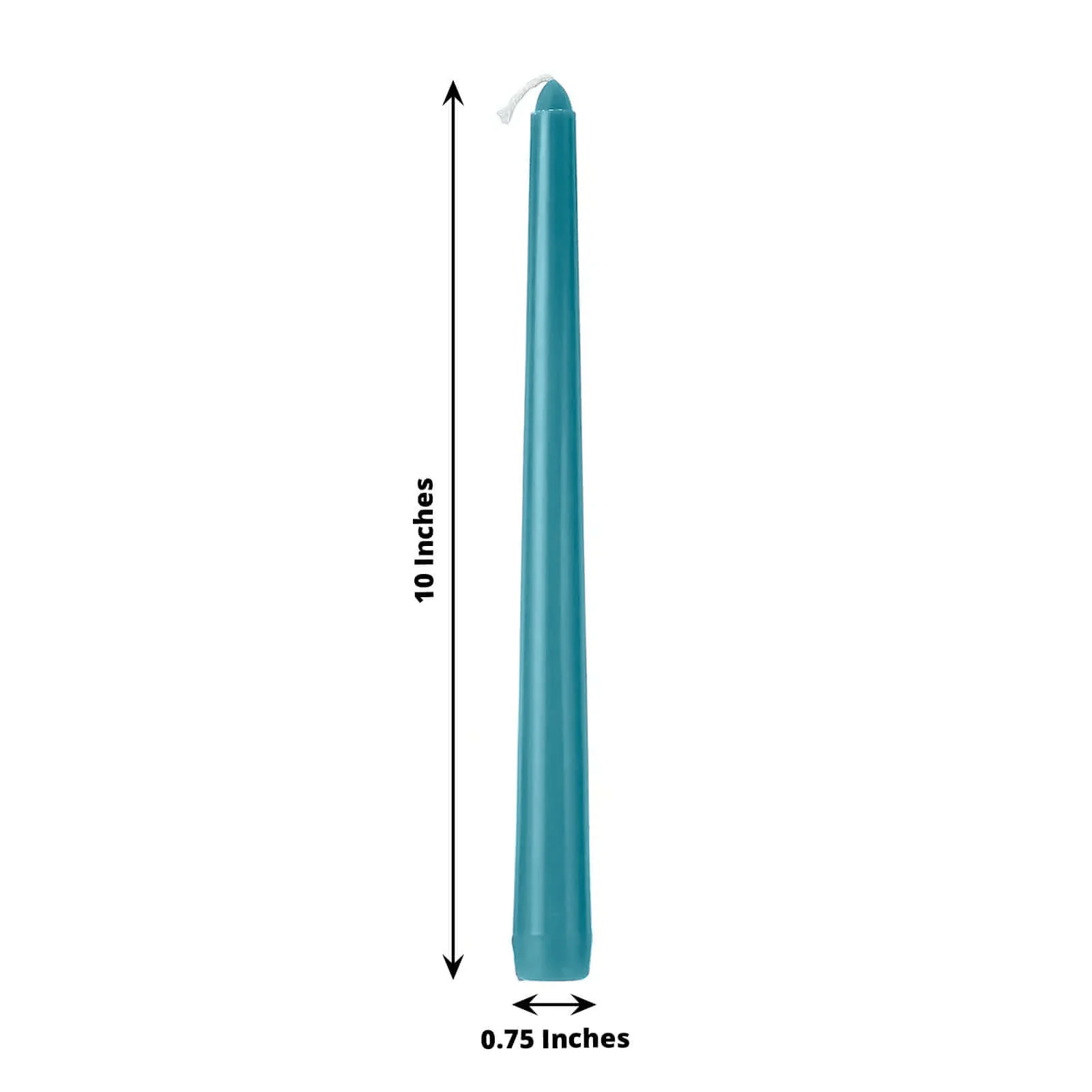 10-Pack Taper Candles 10" Premium Wax Design Blue - Unscented Candles - Image 3