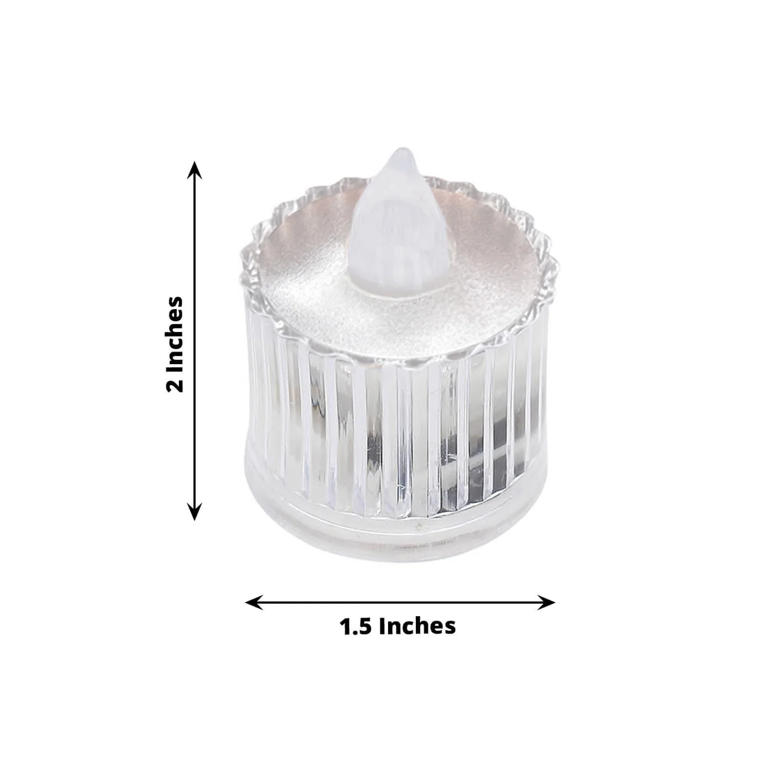 12 Pack Warm White LED Tealight Candles, Flameless Battery-Operated Tea Lights Column Style 2" - Image 3