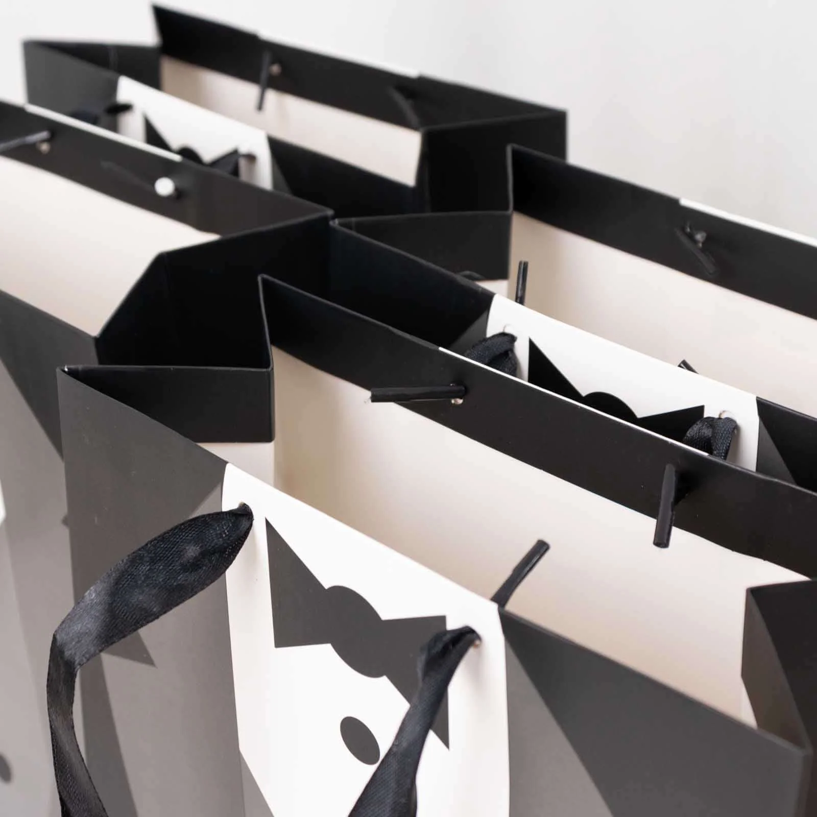 12 Pack White Black Tuxedo Paper Gift Tote Bags With Satin Handles, Wedding Party Favor Reusable Goodie Bags - 8"x9" - Image 11