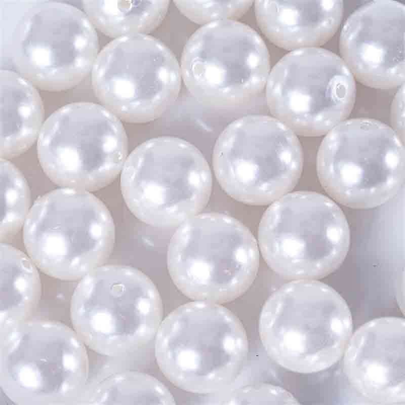 120-Pack Faux Pearl Craft Beads 20mm White with Holes - Glossy Beads for Vase Filler DIY Jewelry Craft Projects & Party Decor - Image 4