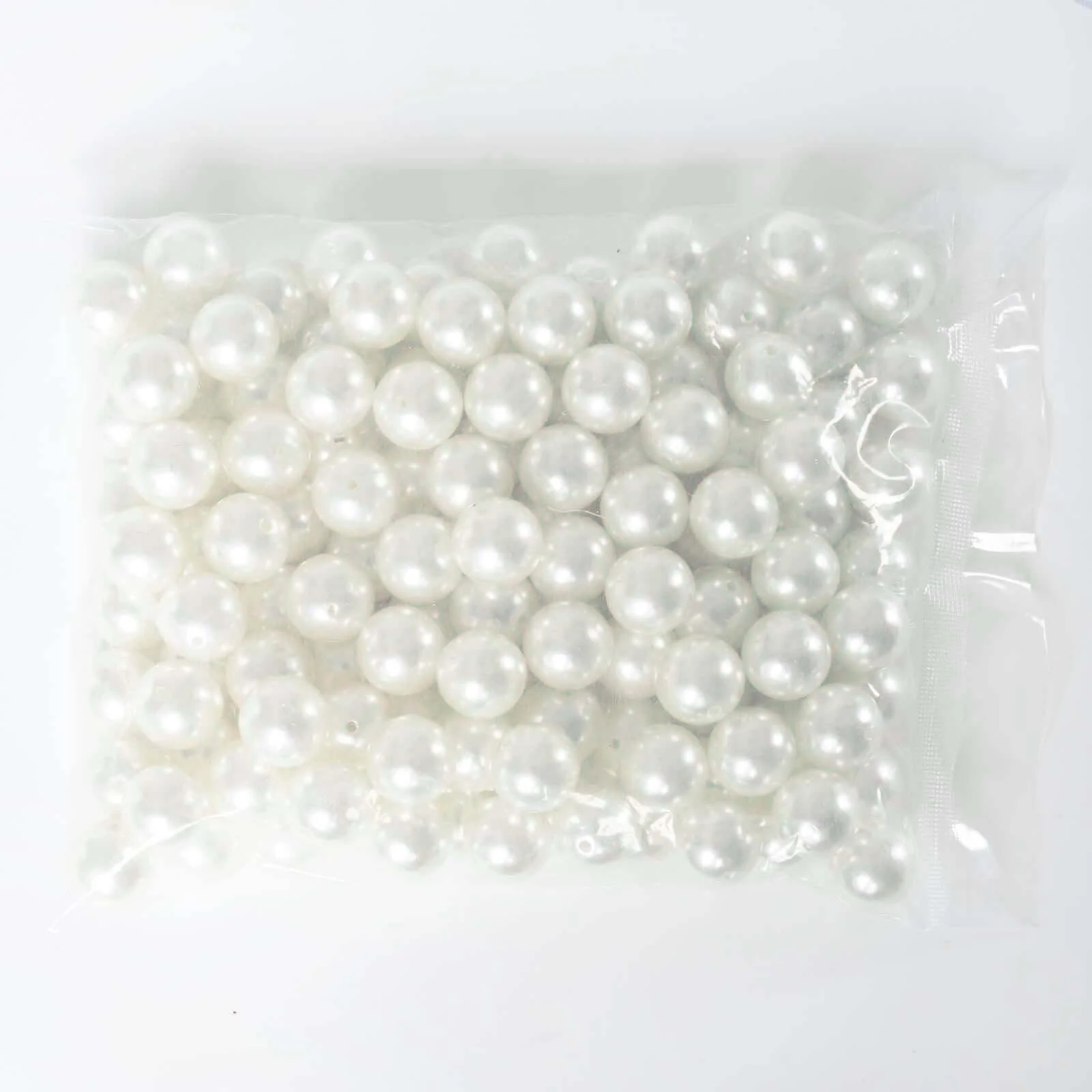120-Pack Faux Pearl Craft Beads 20mm White with Holes - Glossy Beads for Vase Filler DIY Jewelry Craft Projects & Party Decor - Image 5