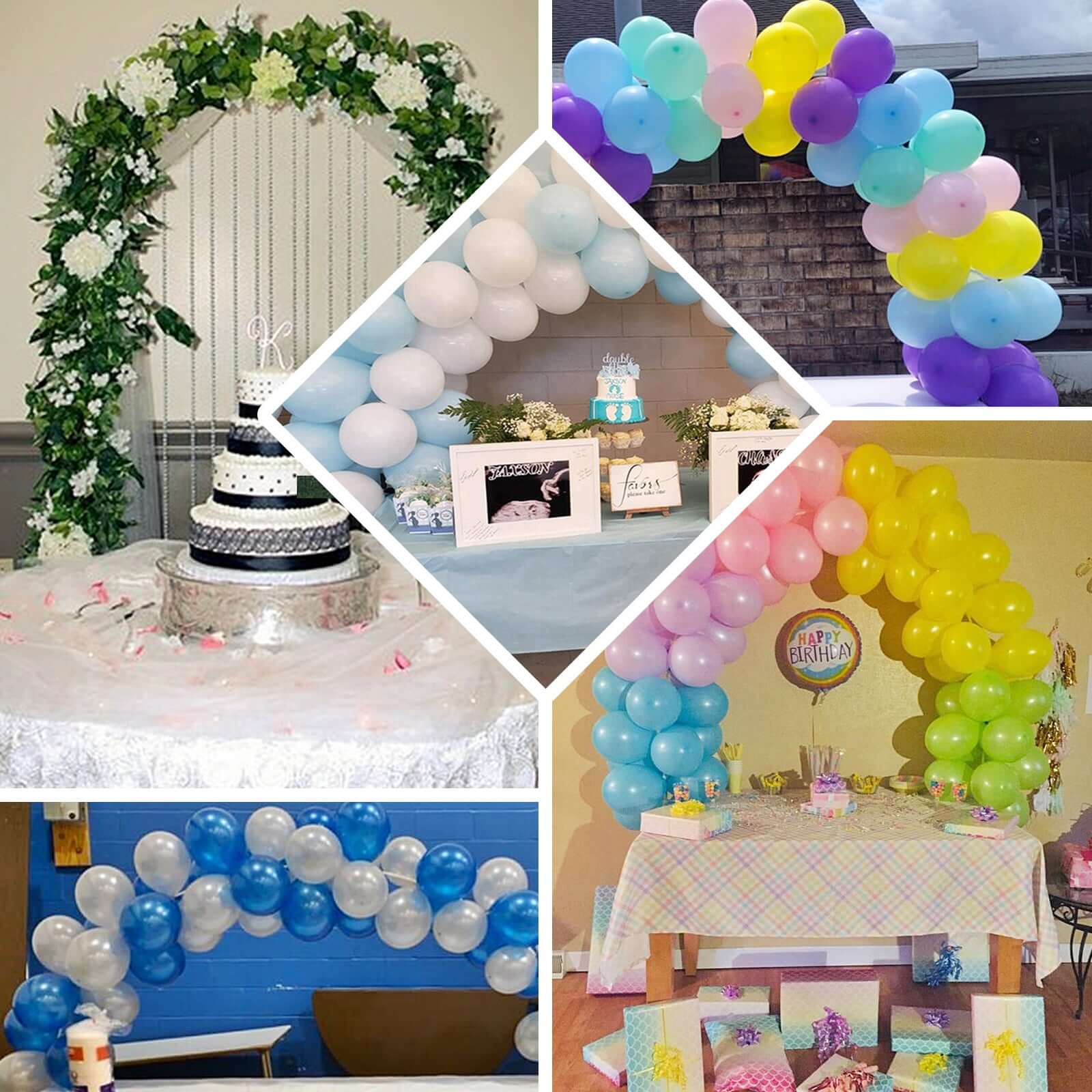 Adjustable DIY Table Top Balloon Arch Stand Kit, Holds Up 100-120 Balloons 12ft - Image 4