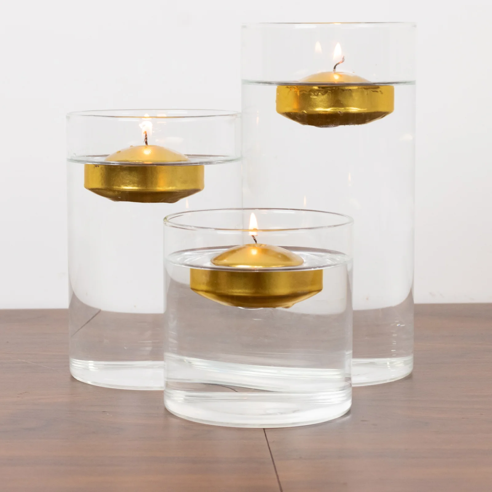 12 Pack Metallic Gold Floating Candles 2" – Unscented Dripless Long Burn Disc Wax Candles for Centerpieces & Vases - Image 8