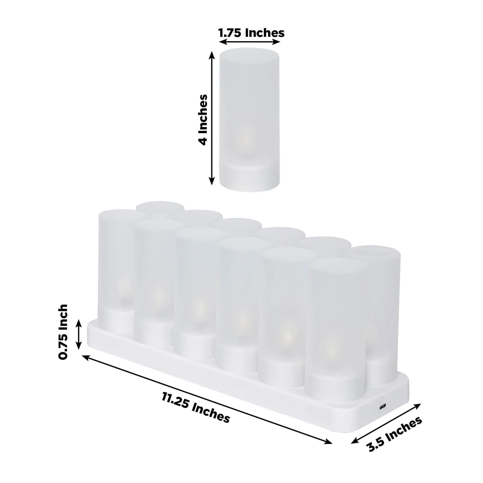 12 Pack Rechargeable Tea Light Candles, White Flameless LED Candles with Frosted Shades, Remote Timer & Charging Station, Warm White Flickering Effect, 30Hr Runtime - Image 3