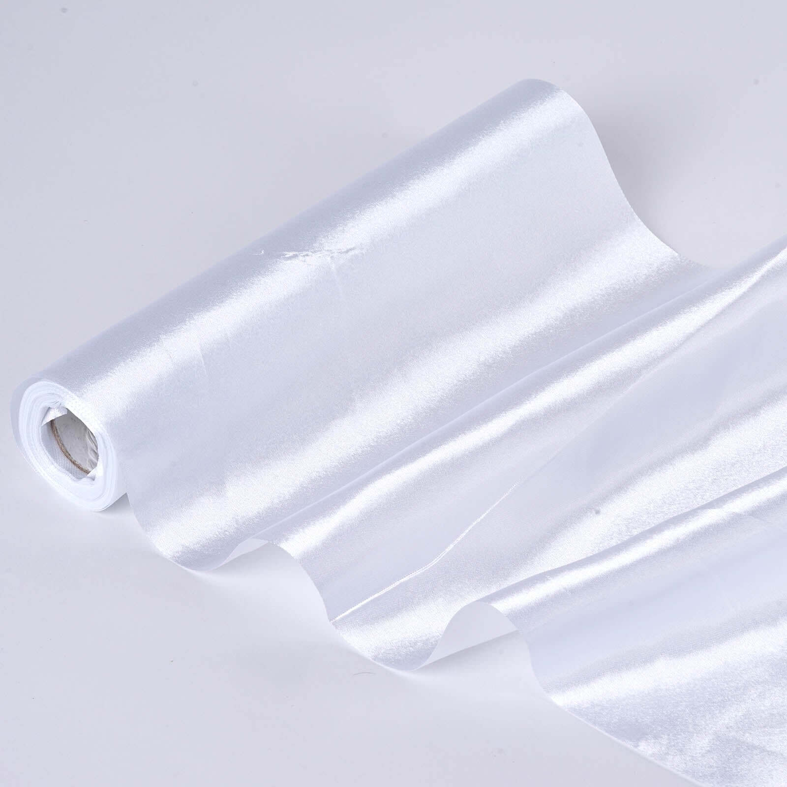 White Satin Fabric Bolt, DIY Craft Wholesale Fabric 12"x10 Yards