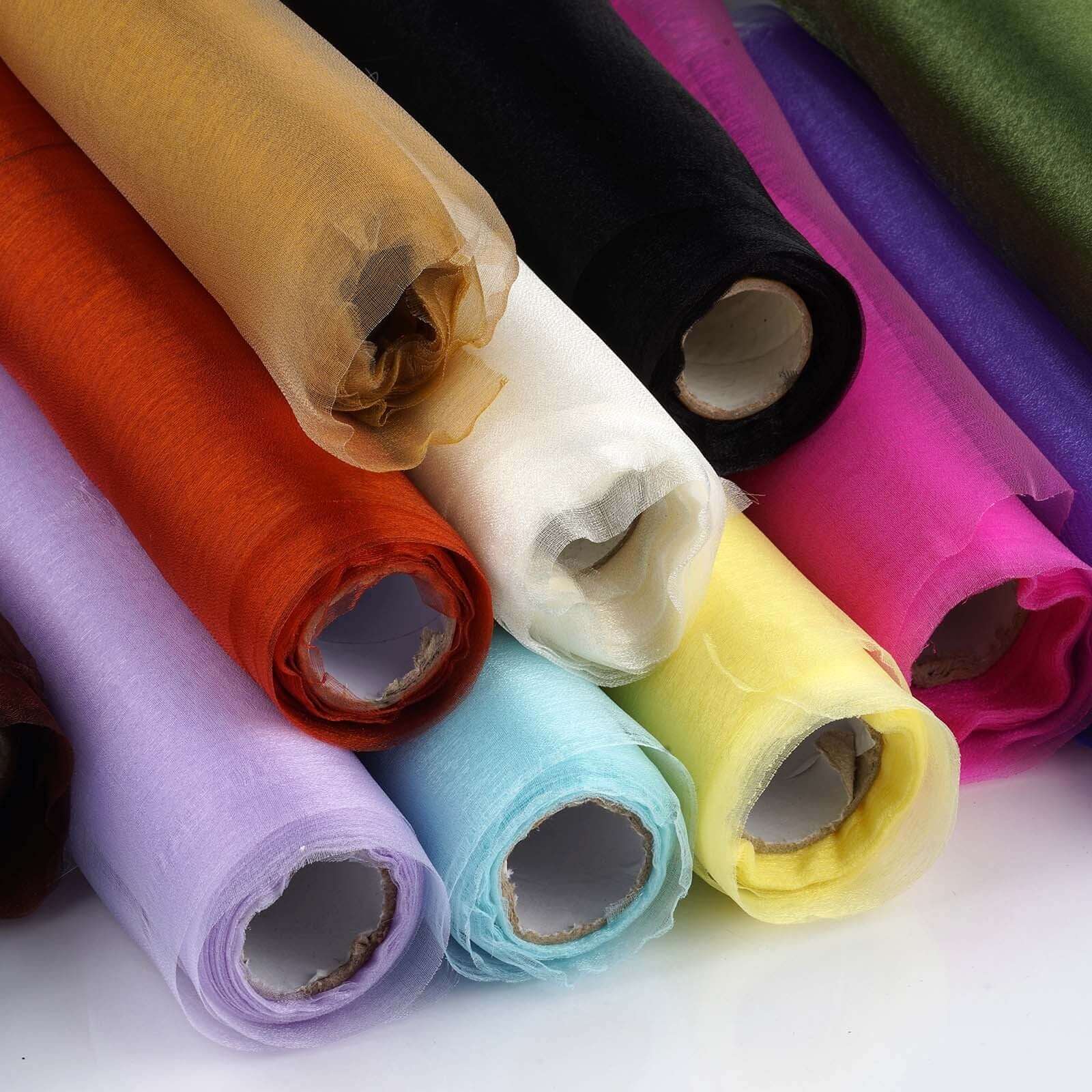 Black Sheer Chiffon Fabric Bolt, DIY Voile Drapery Fabric 12"x10yd - Image 7