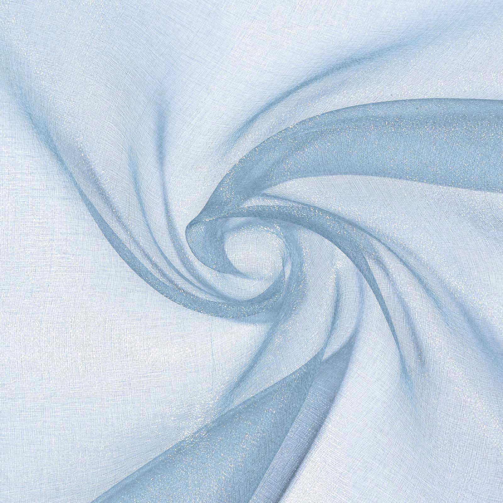Dusty Blue Sheer Chiffon Fabric Bolt, DIY Voile Drapery Fabric 12"x10yd - Image 7