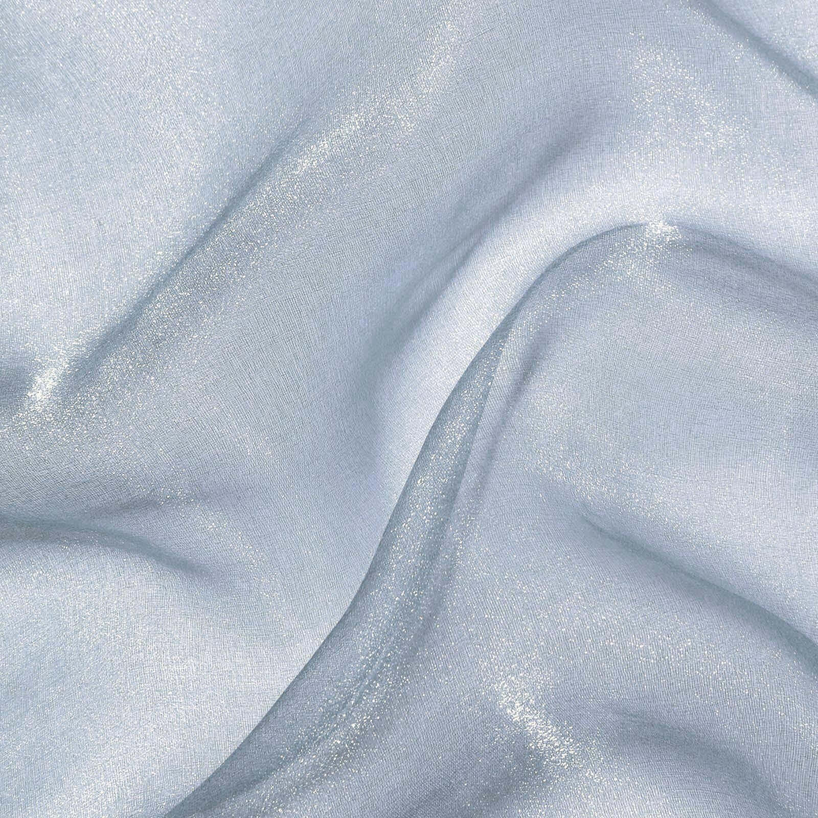 Dusty Blue Sheer Chiffon Fabric Bolt, DIY Voile Drapery Fabric 12"x10yd - Image 8