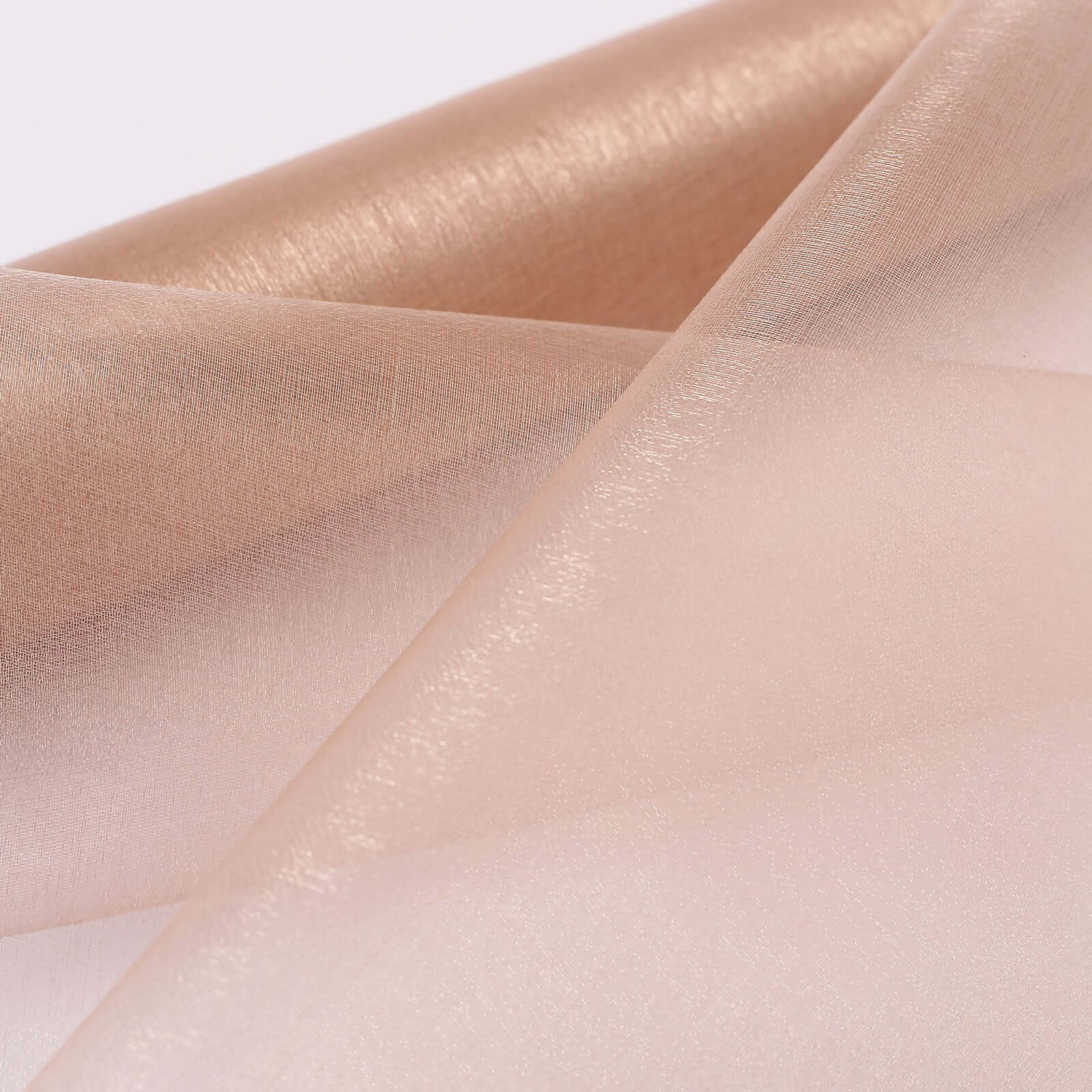 Nude Sheer Chiffon Fabric Bolt, DIY Voile Drapery Fabric 12"x10yd - Image 4