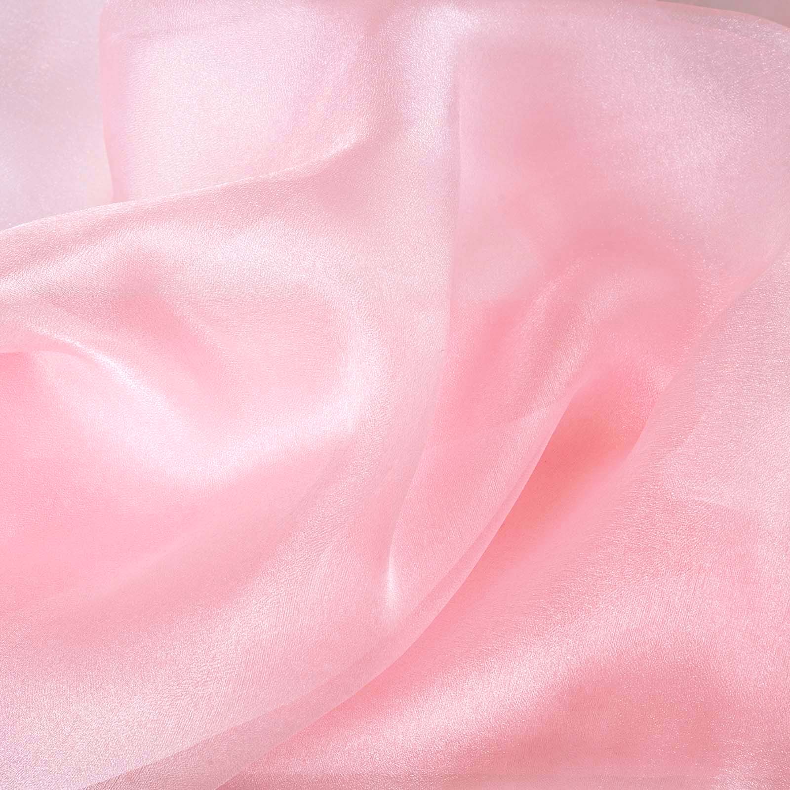 Pink Sheer Chiffon Fabric Bolt, DIY Voile Drapery Fabric 12"x10yd - Image 3