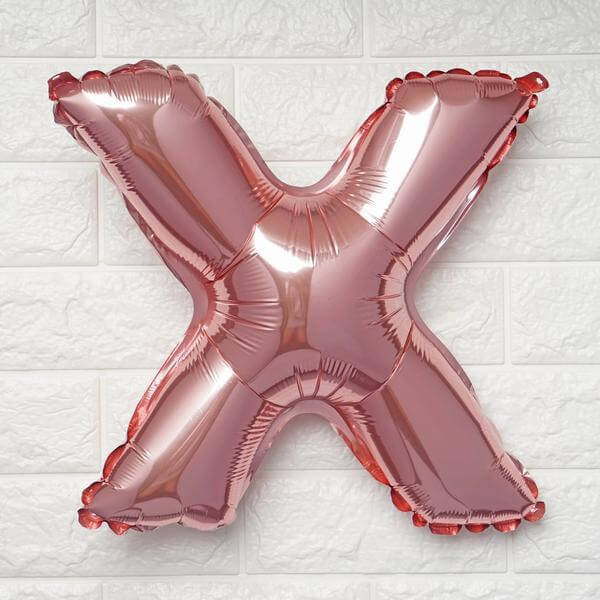 13" Matte Blush Letter and Number Balloons, Mylar Foil Alphabet Balloons - Image 23