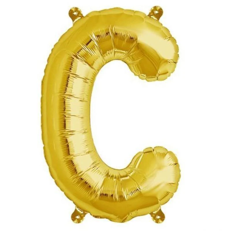 13" Matte Gold Letter and Number Balloons, Mylar Foil Balloons - Image 11